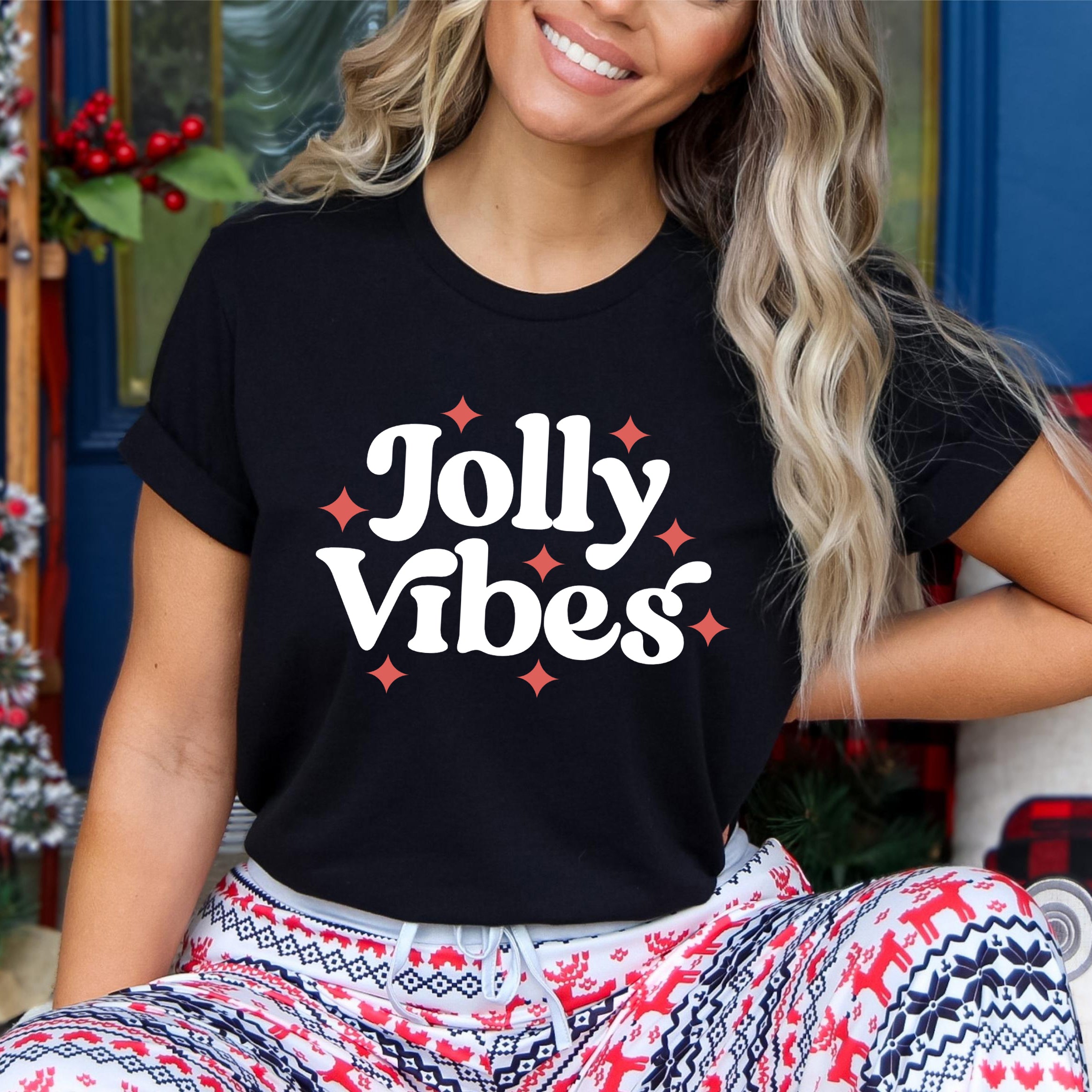 Retro Jolly Vibes | Short Sleeve Graphic Tee