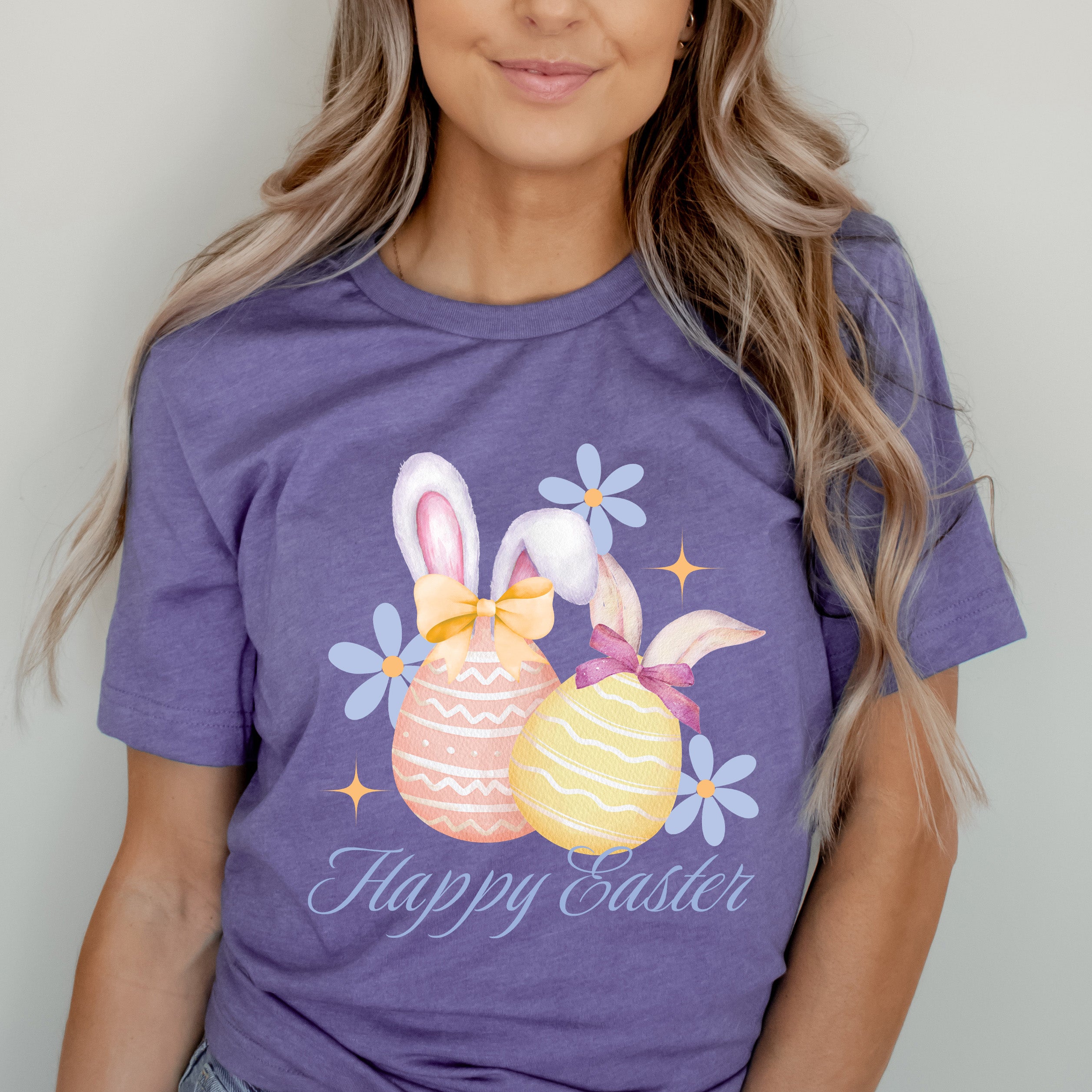 Coquette Happy Easter Eggs | Short Sleeve Graphic Tee