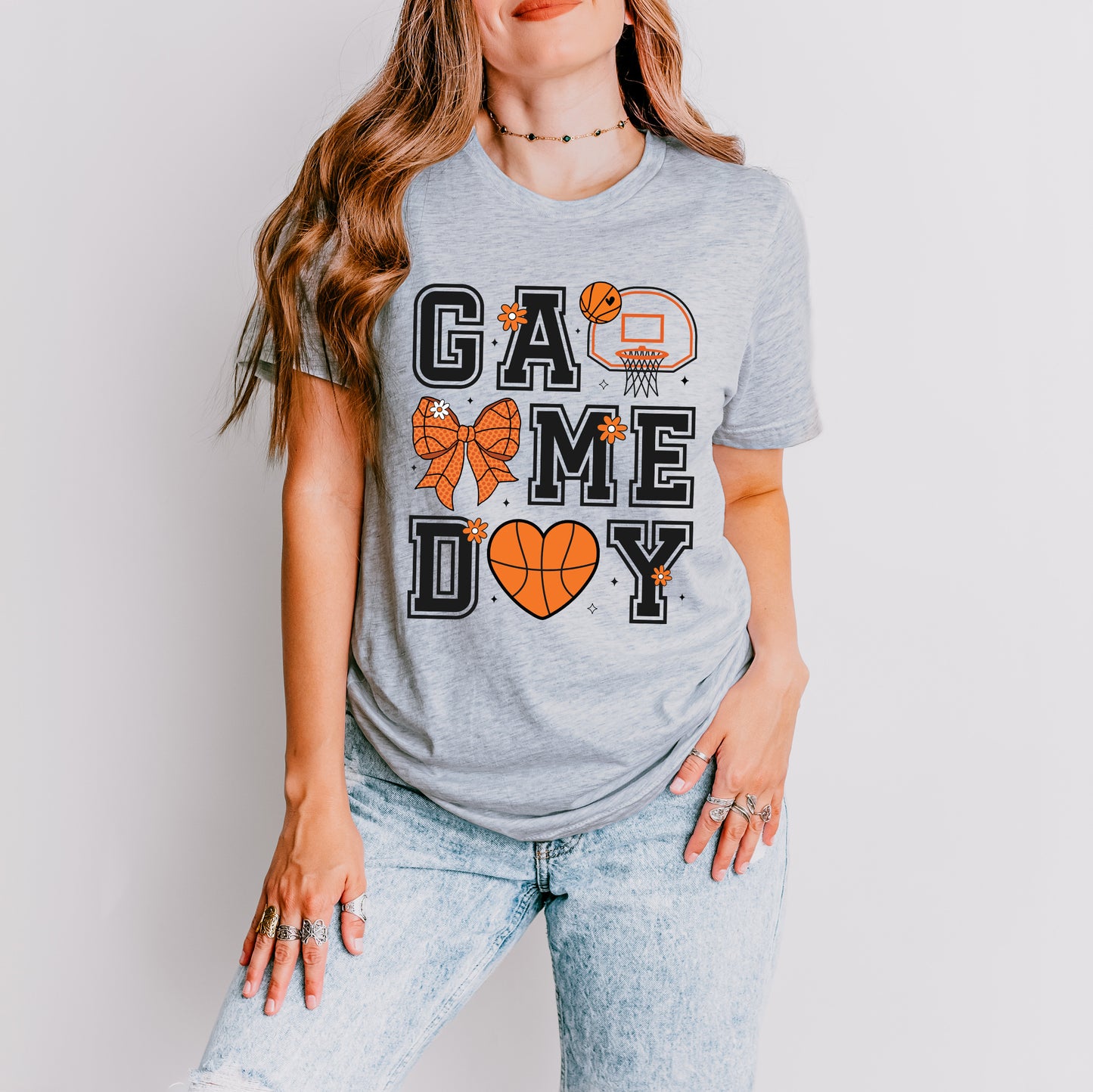 Basketball Game Day Coquette | Short Sleeve Graphic Tee