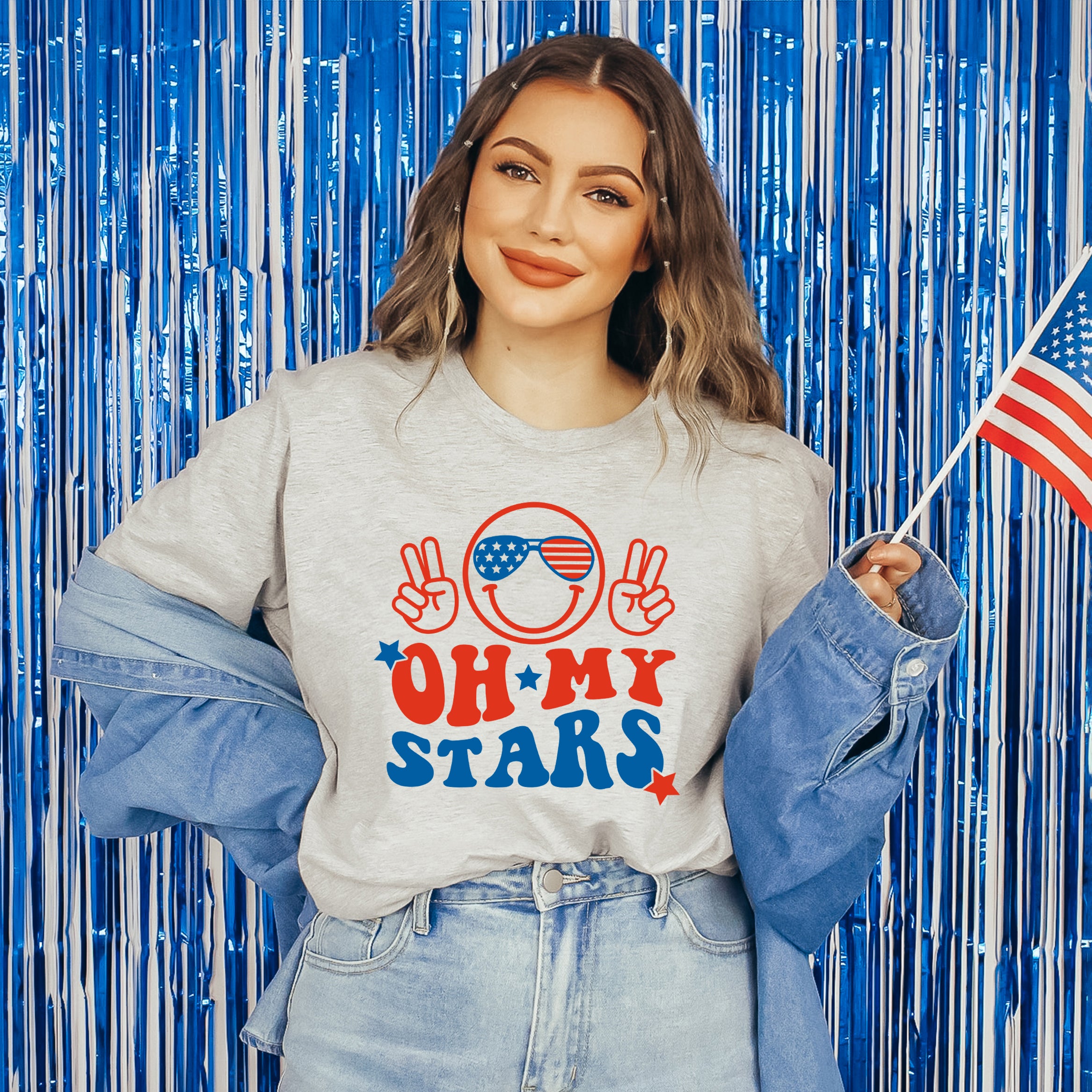 Oh My Stars Smiley Face | Short Sleeve Graphic Tee