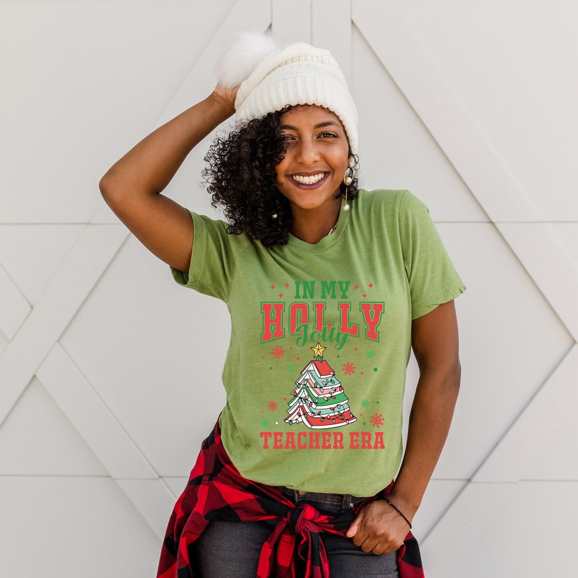 Holly Jolly Teacher Era | Short Sleeve Graphic Tee