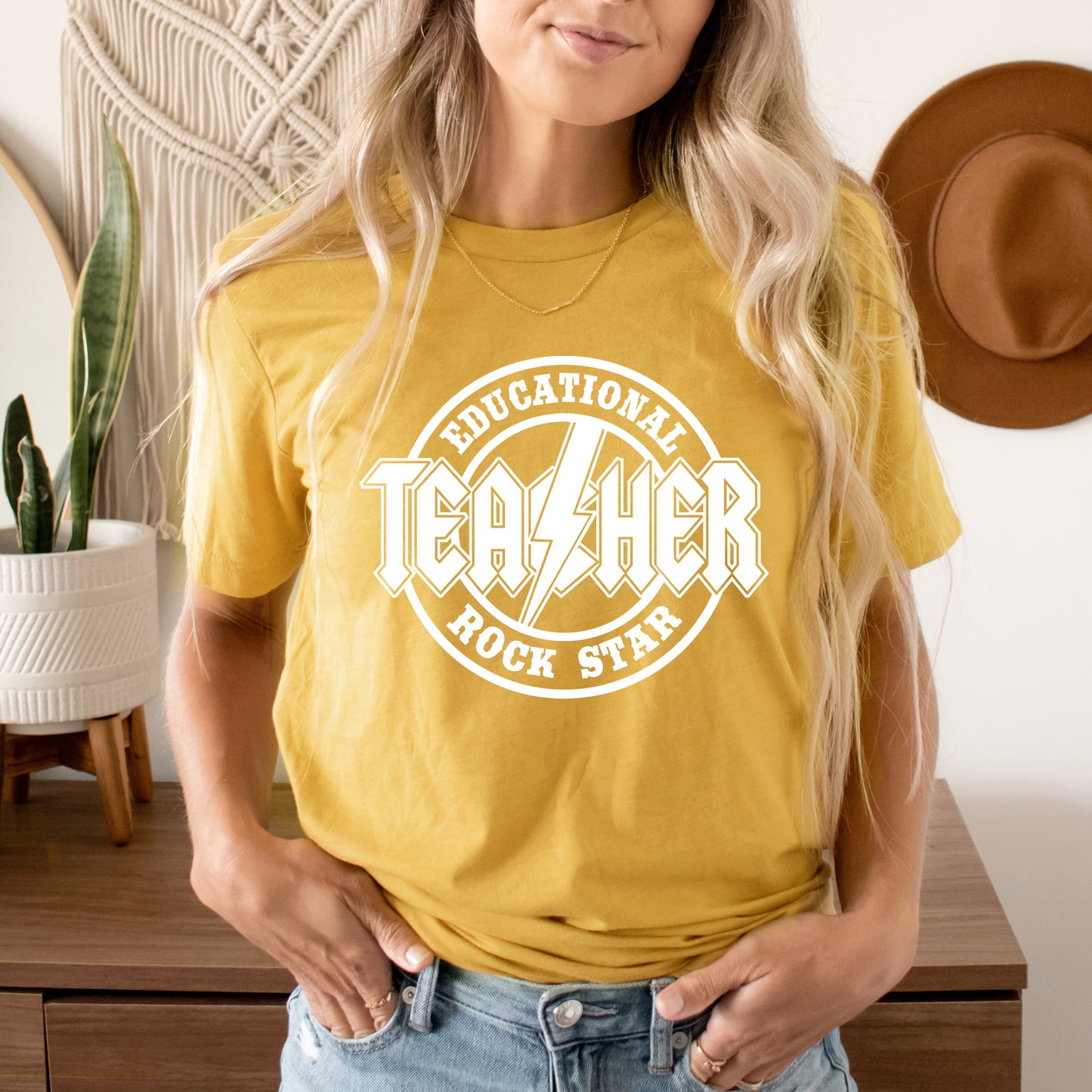 Educational Rockstar Teacher | Short Sleeve Graphic Tee