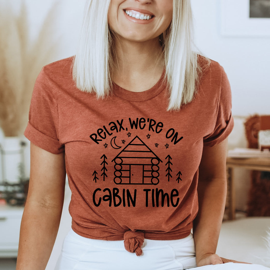 We're On Cabin Time | Short Sleeve Crew Neck
