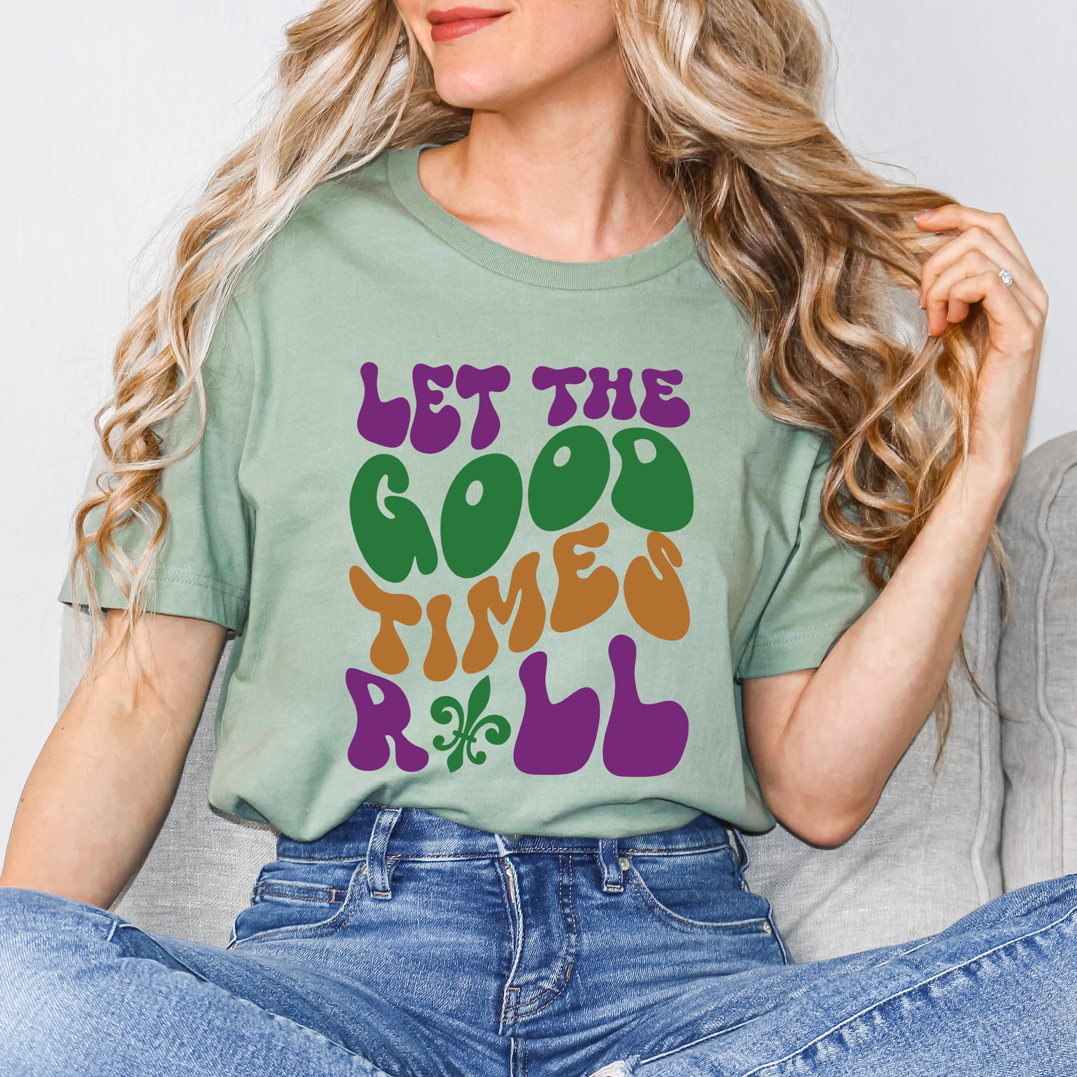 Let The Good Times Roll Mardi Gras | Short Sleeve Crew Neck