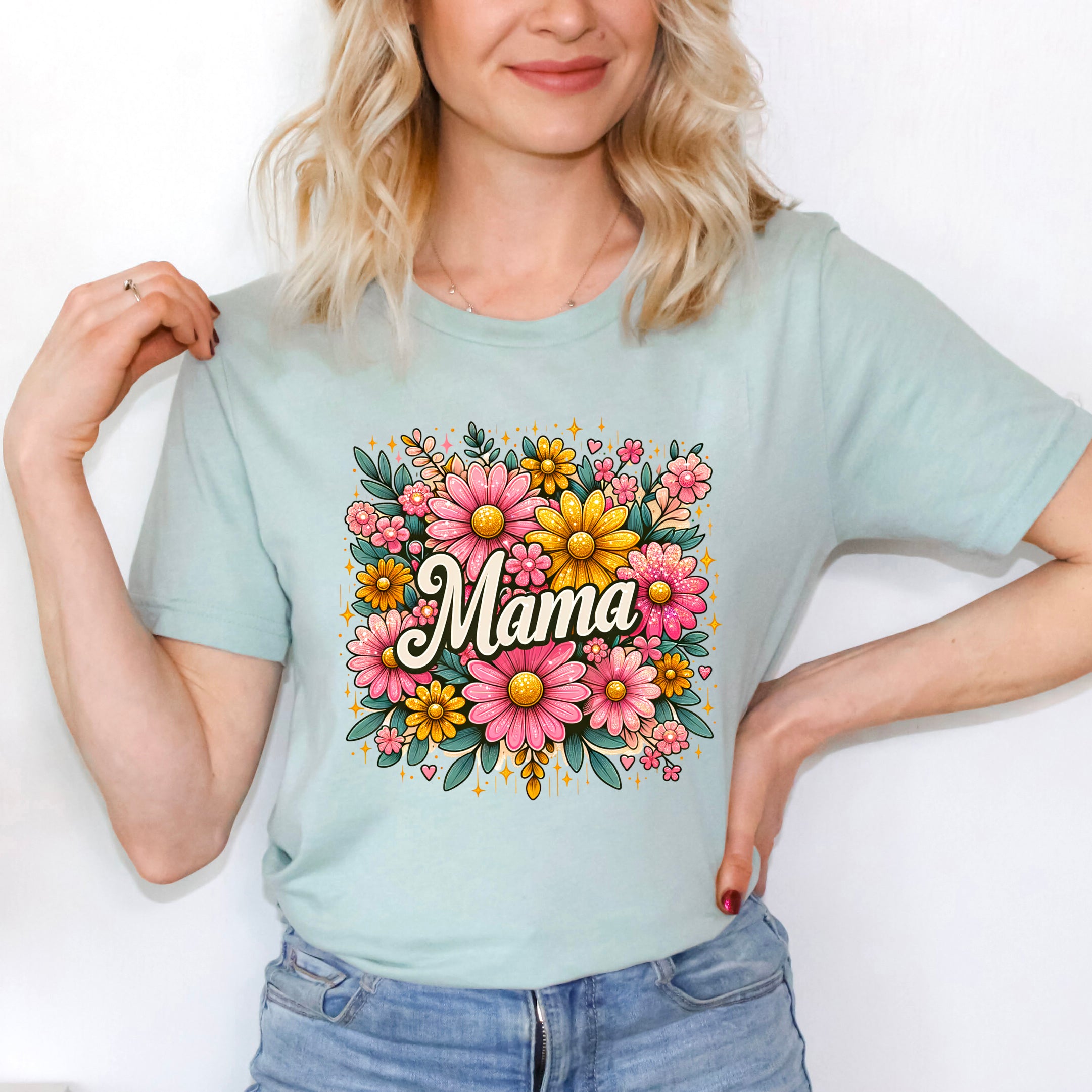 Mama Flower Collage | Short Sleeve Graphic Tee