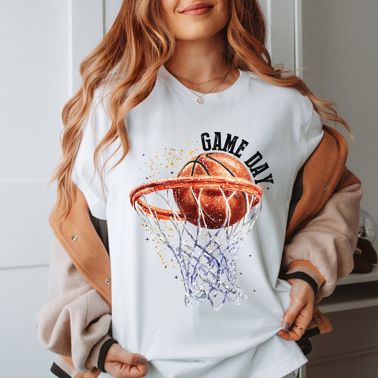 Basketball Game Day Hoop | Short Sleeve Graphic Tee