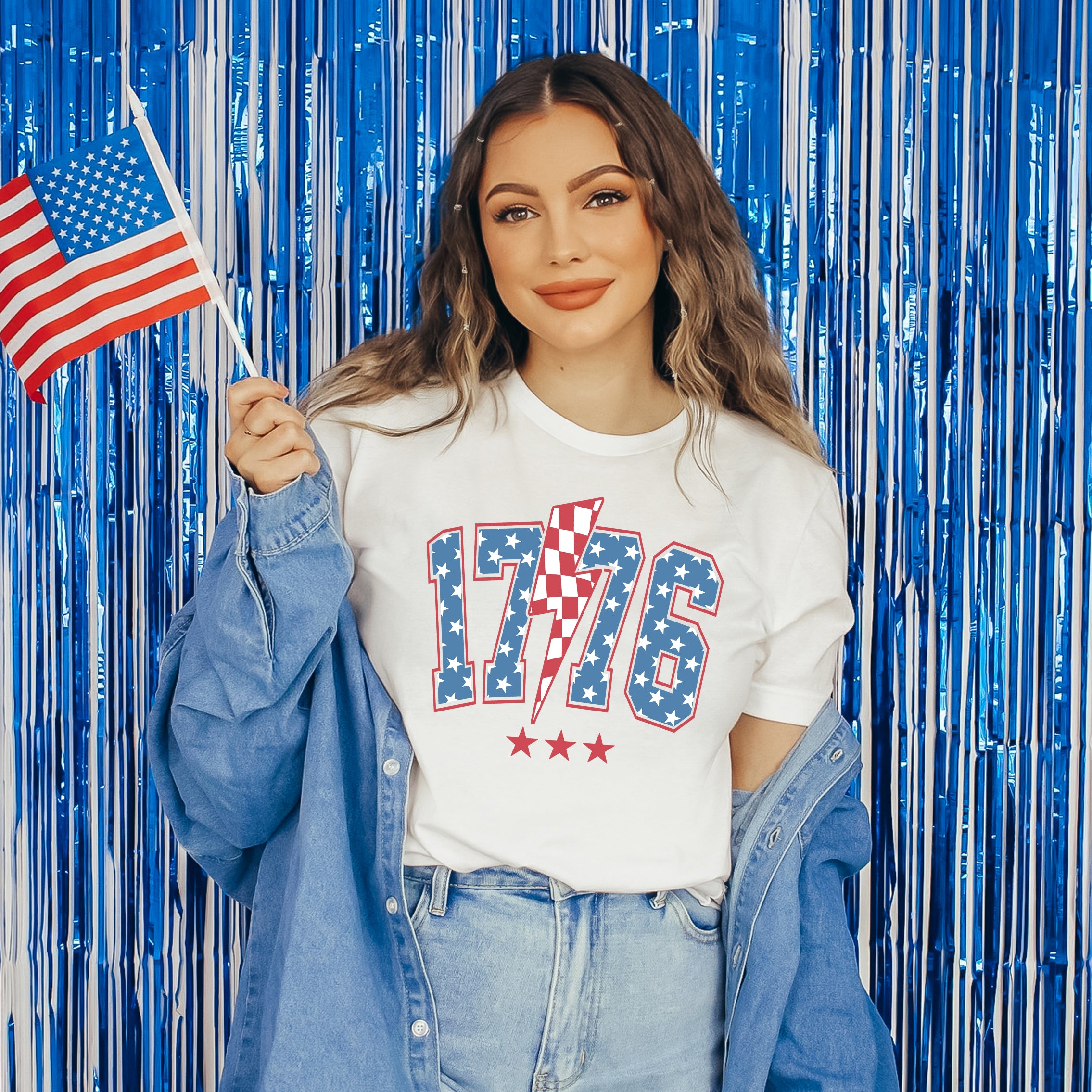 1776 Stars Lightning Bolt | Short Sleeve Graphic Tee