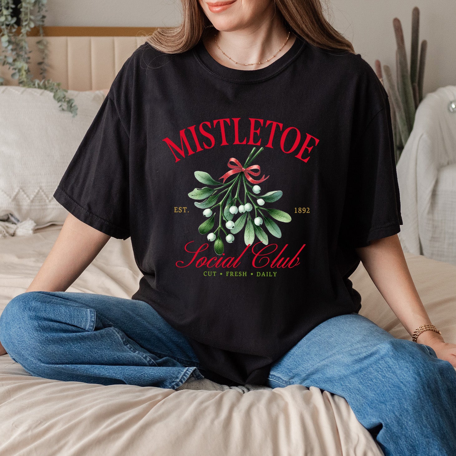 Mistletoe Social Club | Garment Dyed Tee