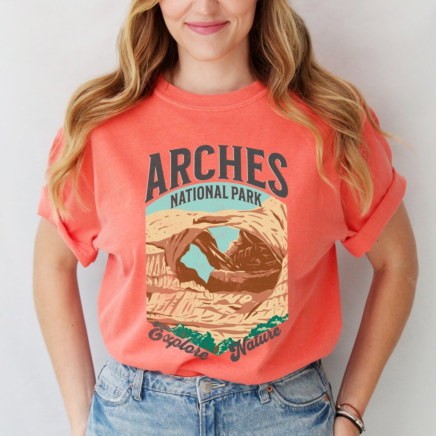 Arches National Park Explore More | Garment Dyed Tee