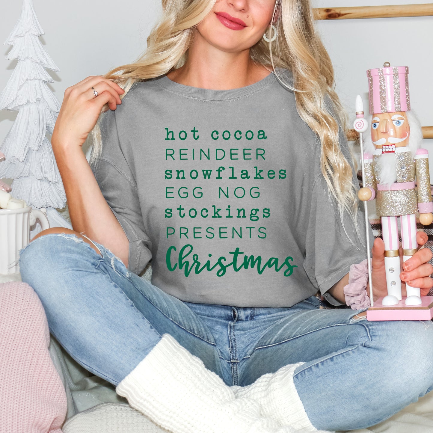 Christmas Words | Garment Dyed Tee