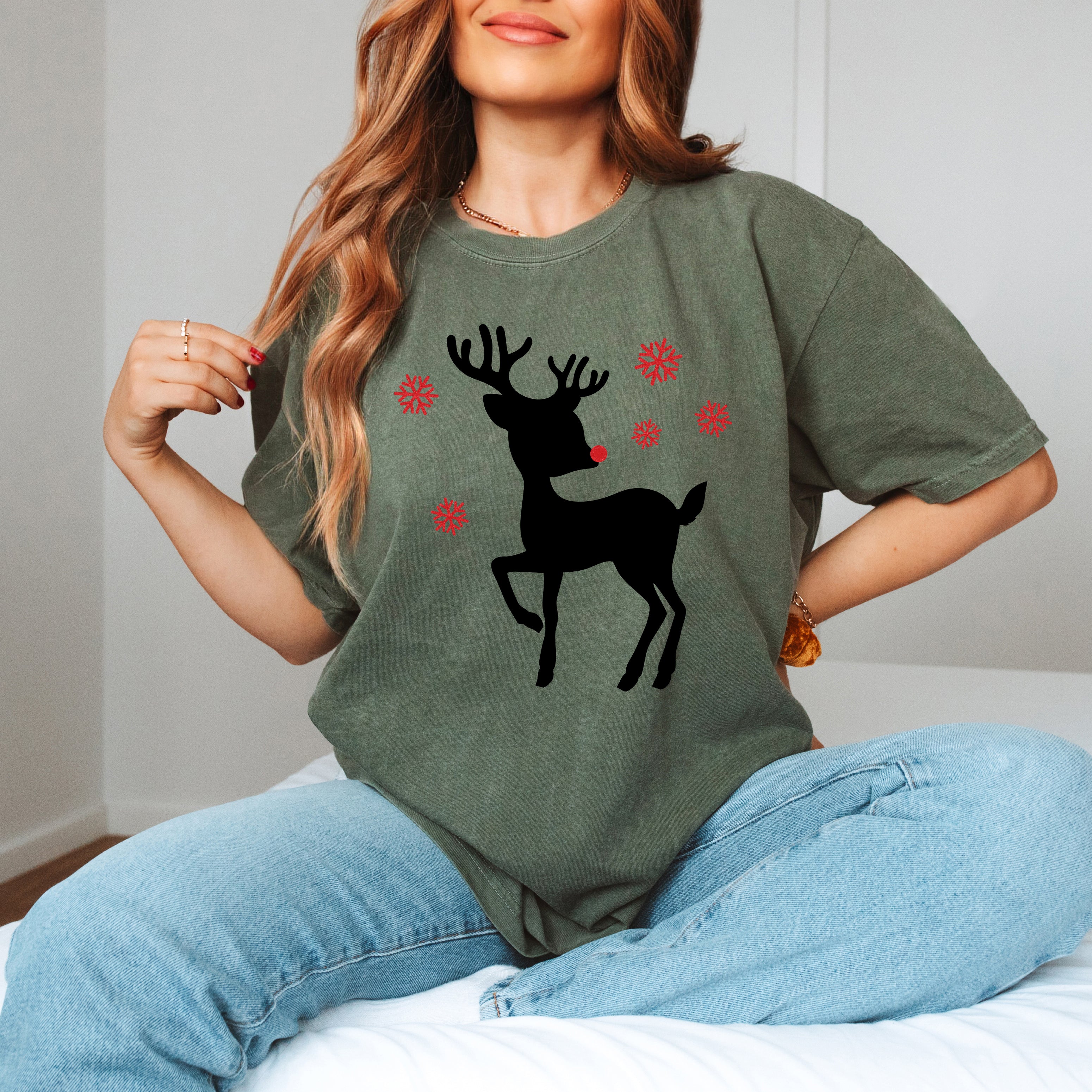 Rudolph Reindeer | Garment Dyed Tee