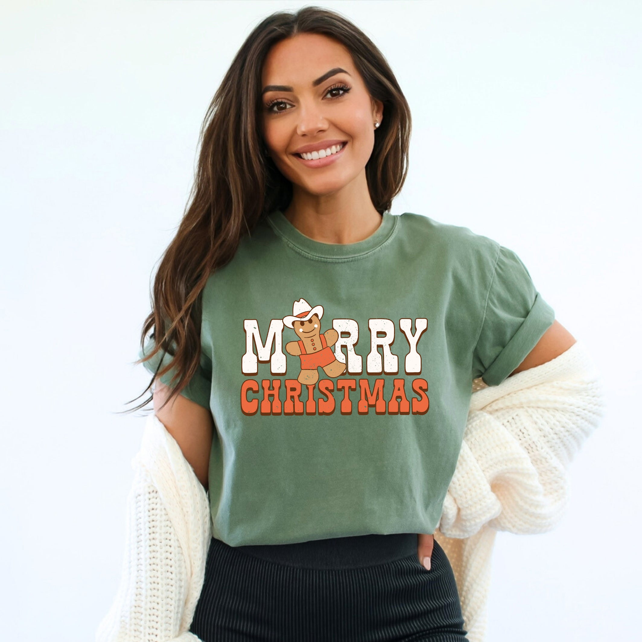Merry Christmas Gingerbread | Garment Dyed Tee
