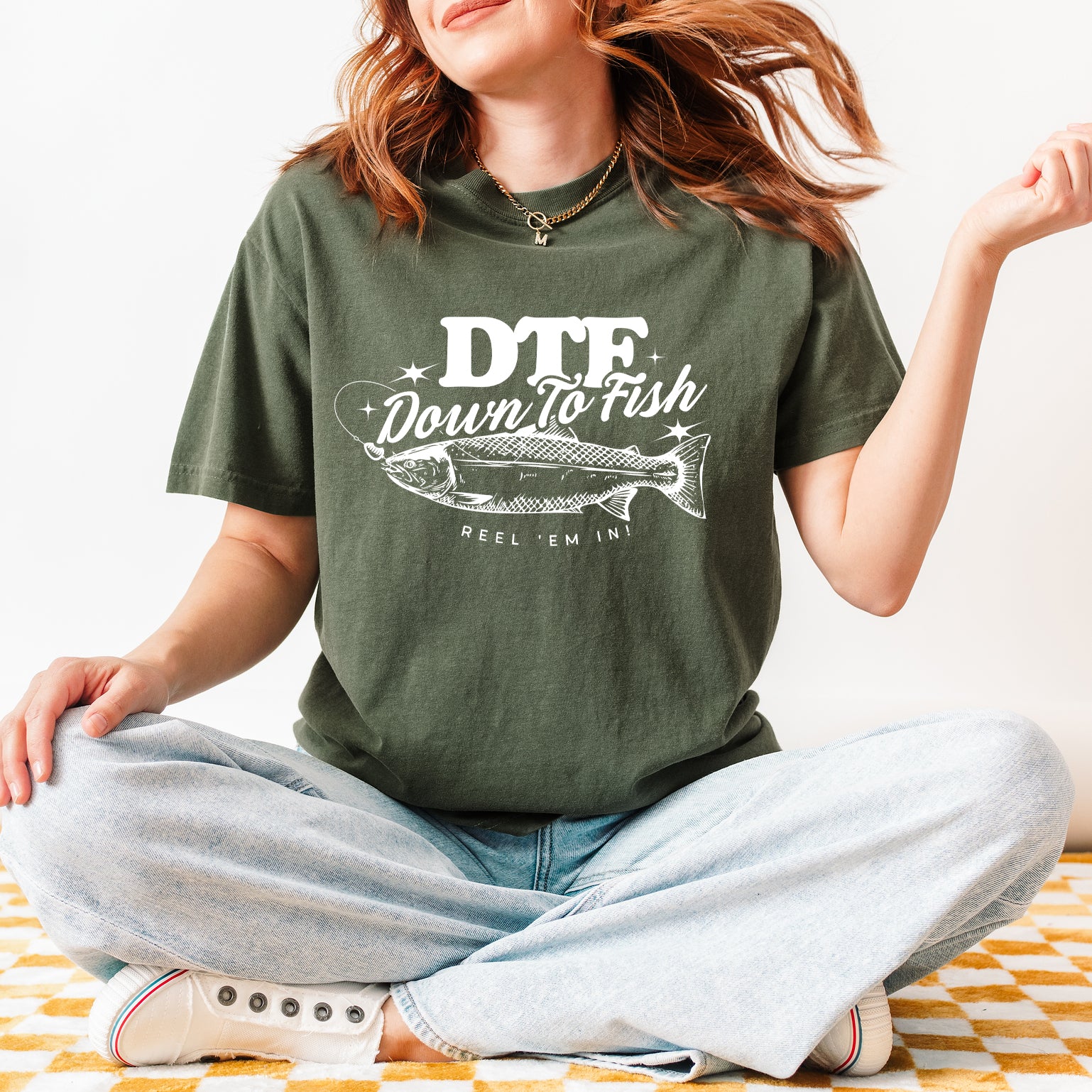 DTF Down To Fish | Garment Dyed Tee