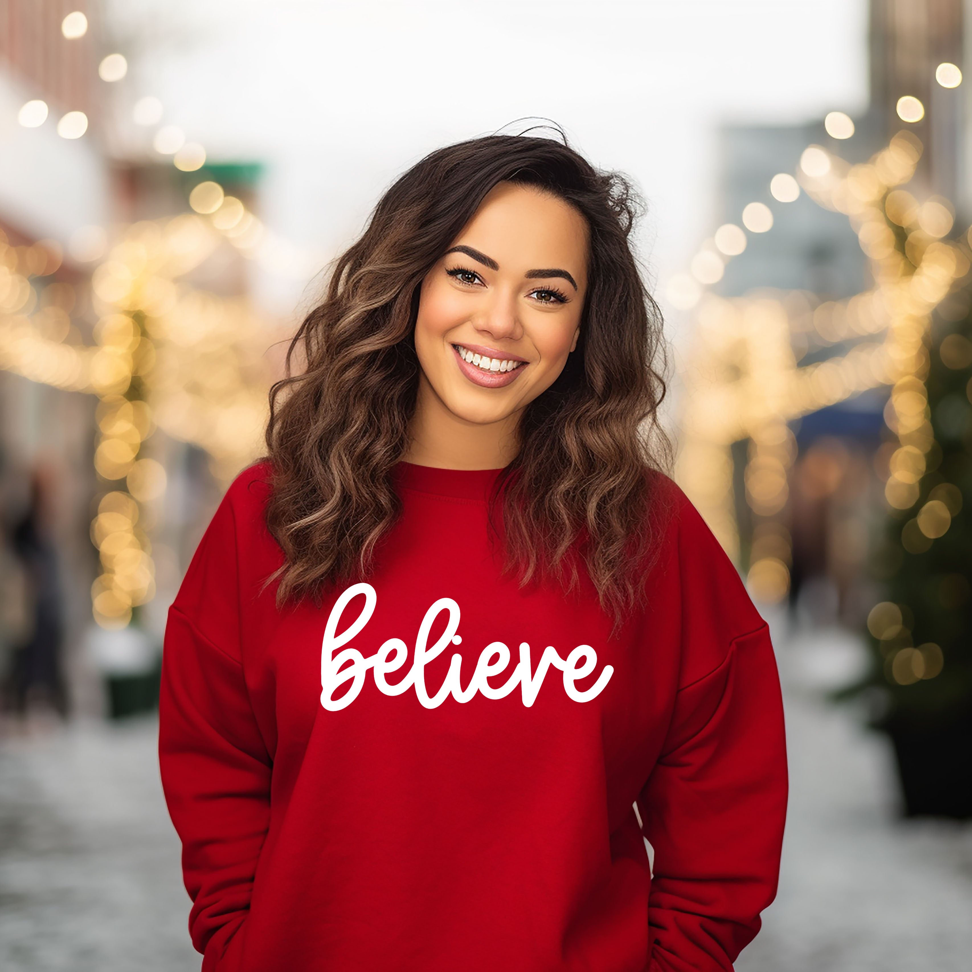 Believe Bold Cursive | Sweatshirt