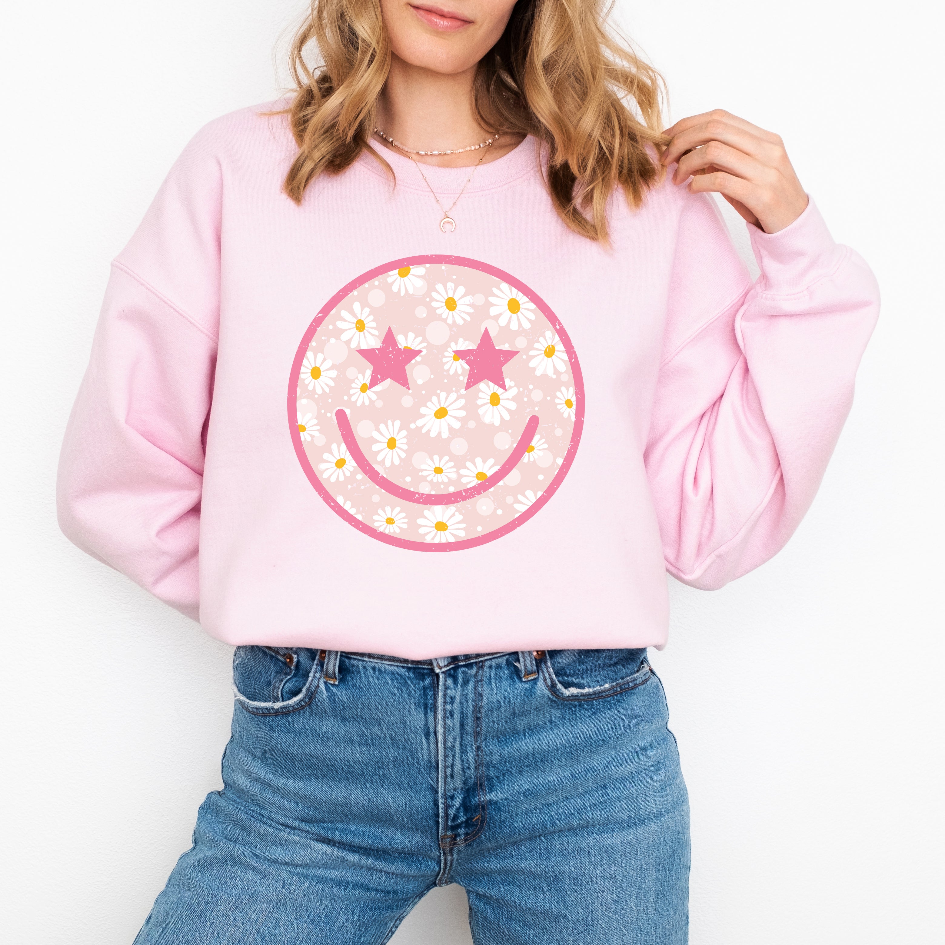 Floral Smiley Face | Sweatshirt