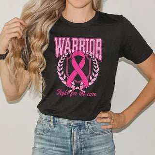 Pink Ribbon Warrior | Short Sleeve Graphic Tee
