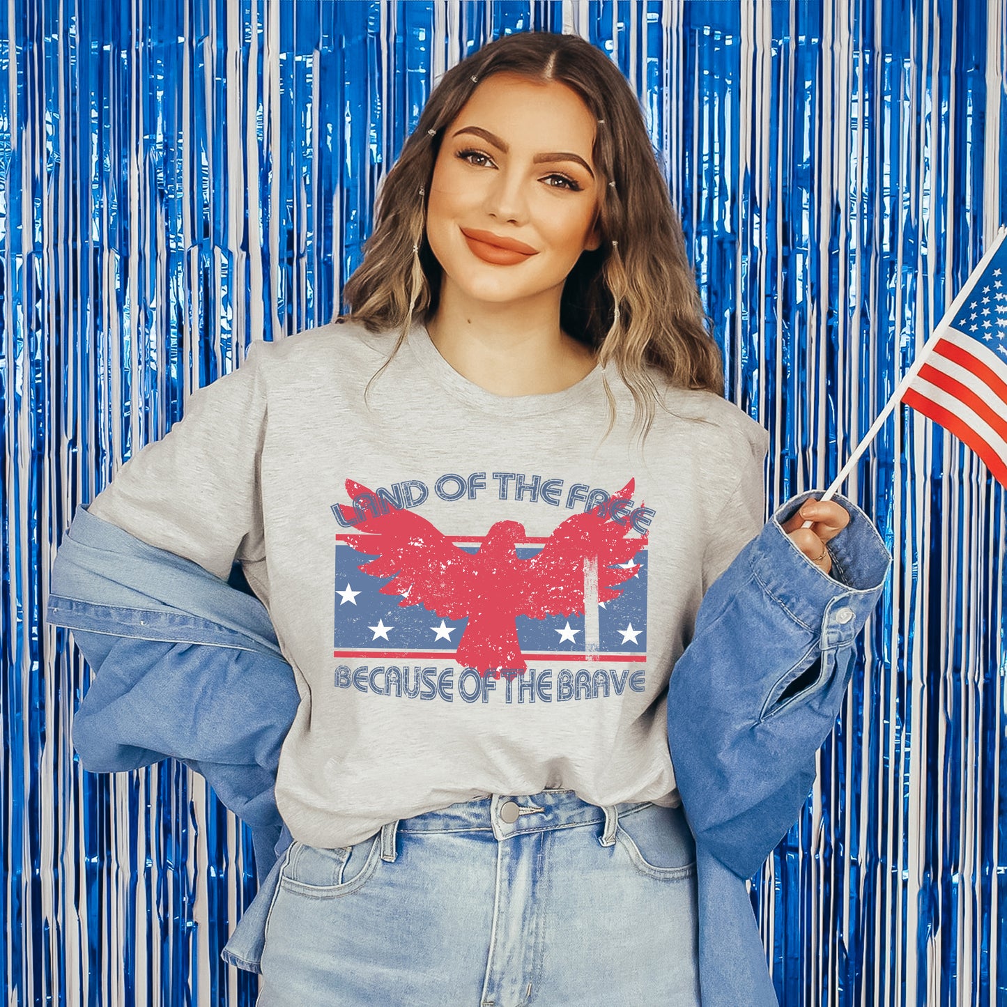 Land Of The Free Eagle | Short Sleeve Graphic Tee