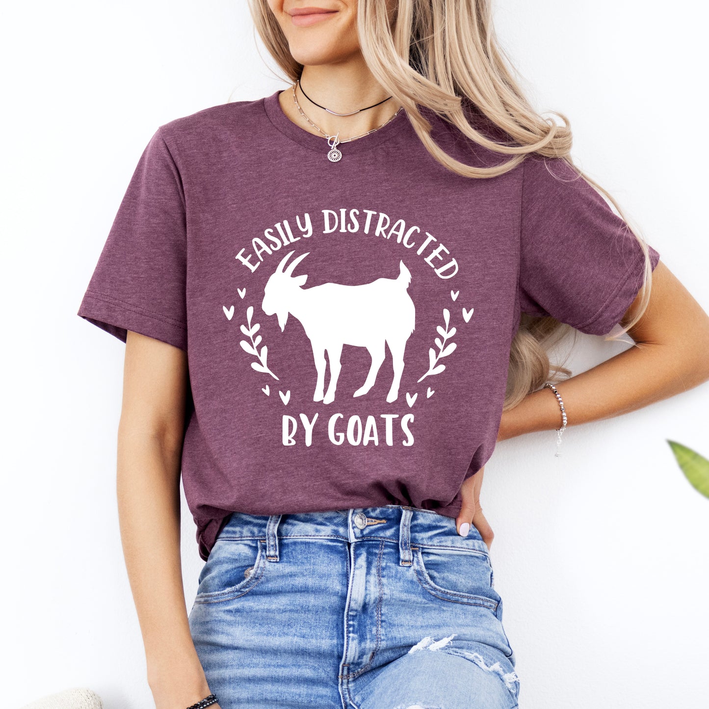 Easily Distracted By Goats | Short Sleeve Graphic Tee