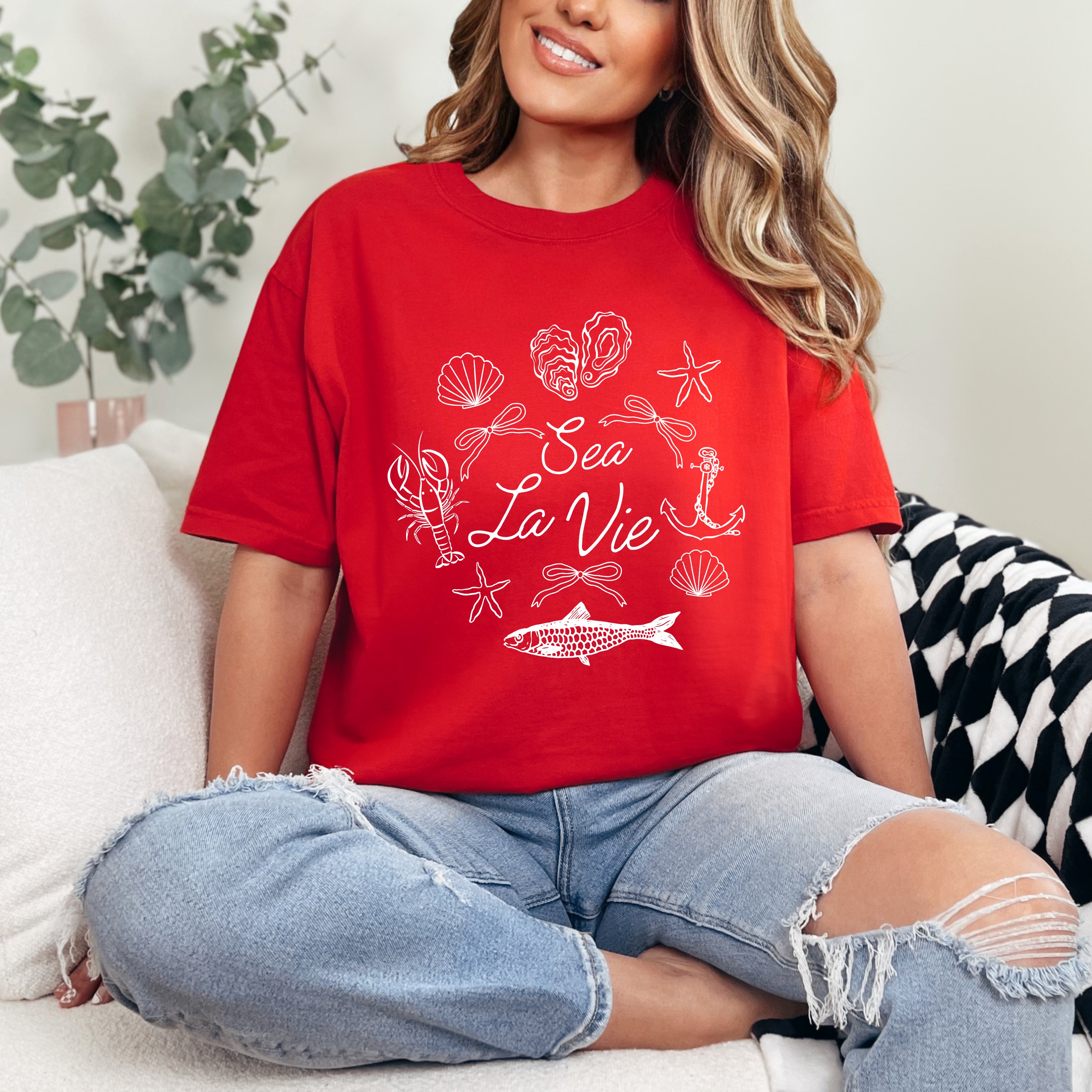 Sea La Vie Collage | Garment Dyed Tee