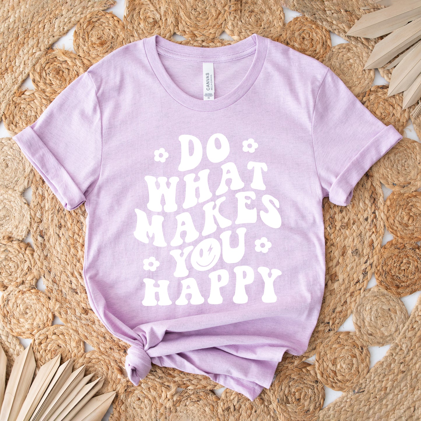 Makes You Happy Smiley Face | Short Sleeve Graphic Tee