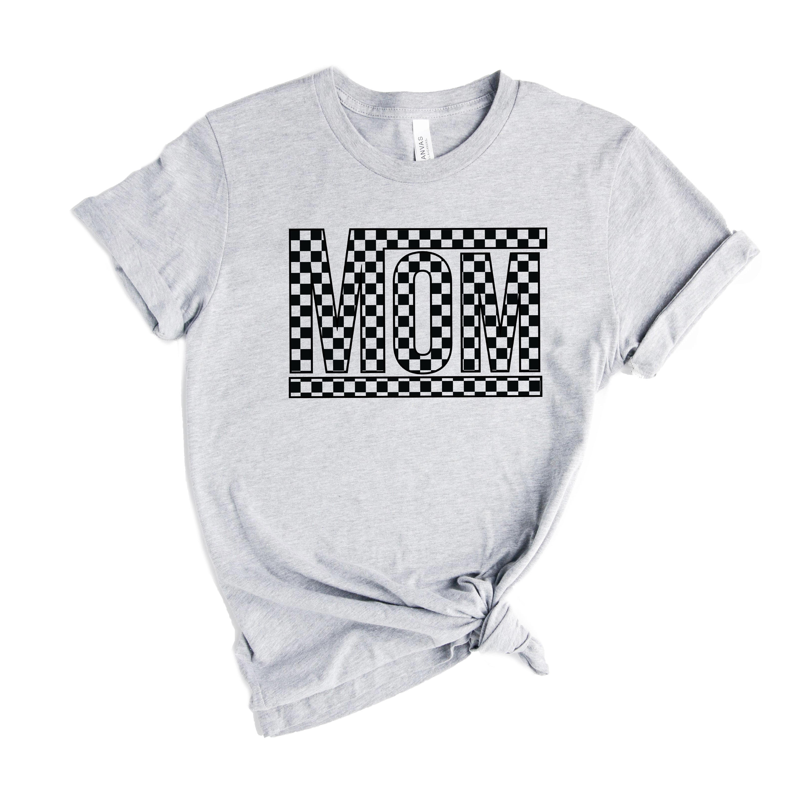 Mom Checkered Box | Short Sleeve Graphic Tee
