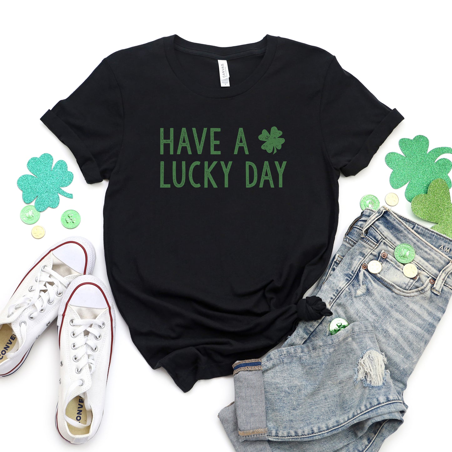 Have A Lucky Day Clover | Short Sleeve Crew Neck