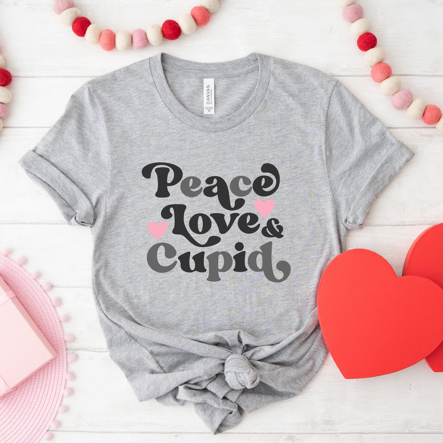 Peace Love And Cupid | Short Sleeve Graphic Tee
