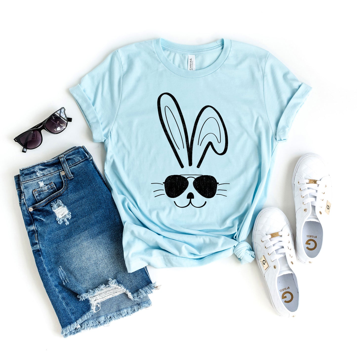 Sunglasses Bunny | Short Sleeve Graphic Tee