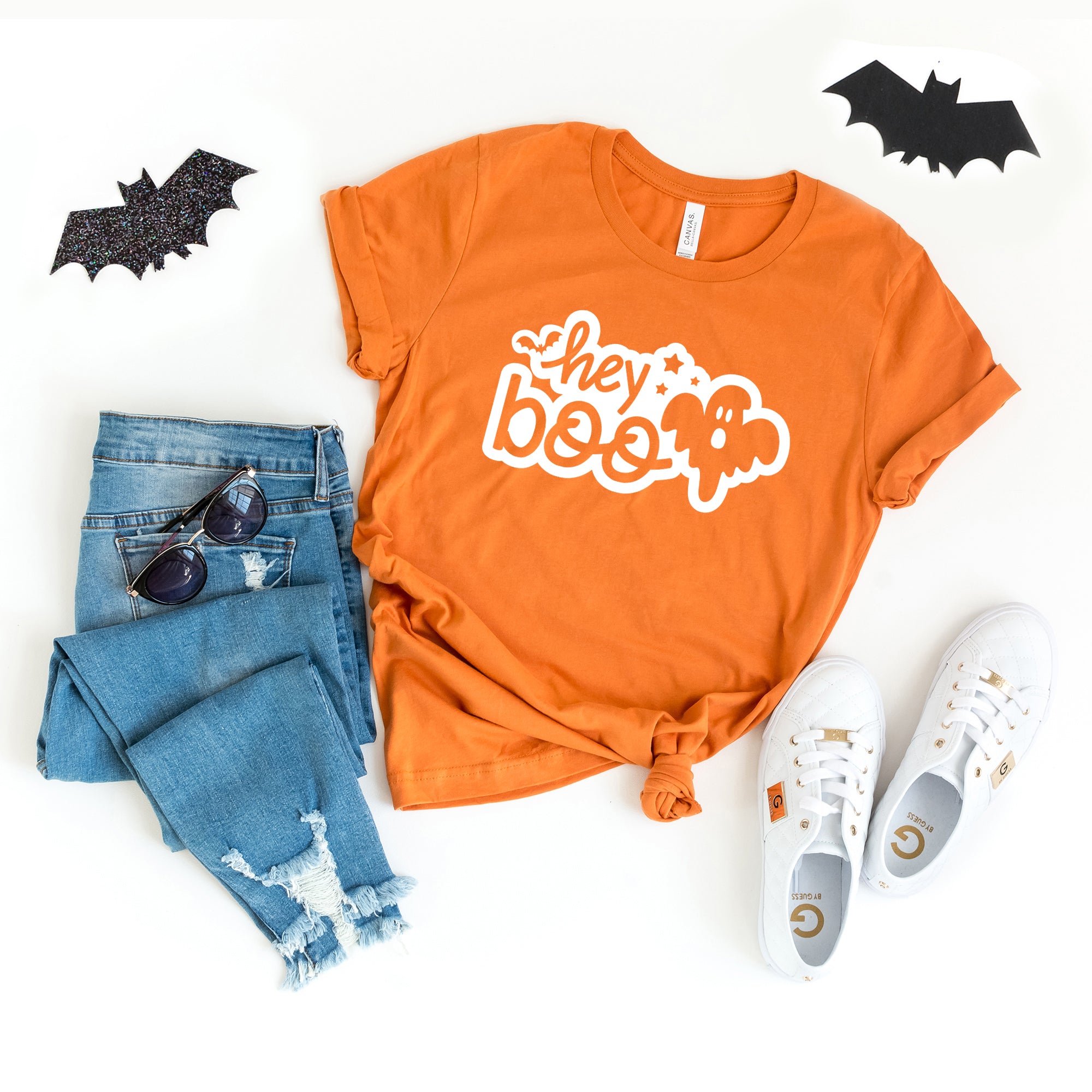 Hey Boo Ghost | Short Sleeve Crew Neck