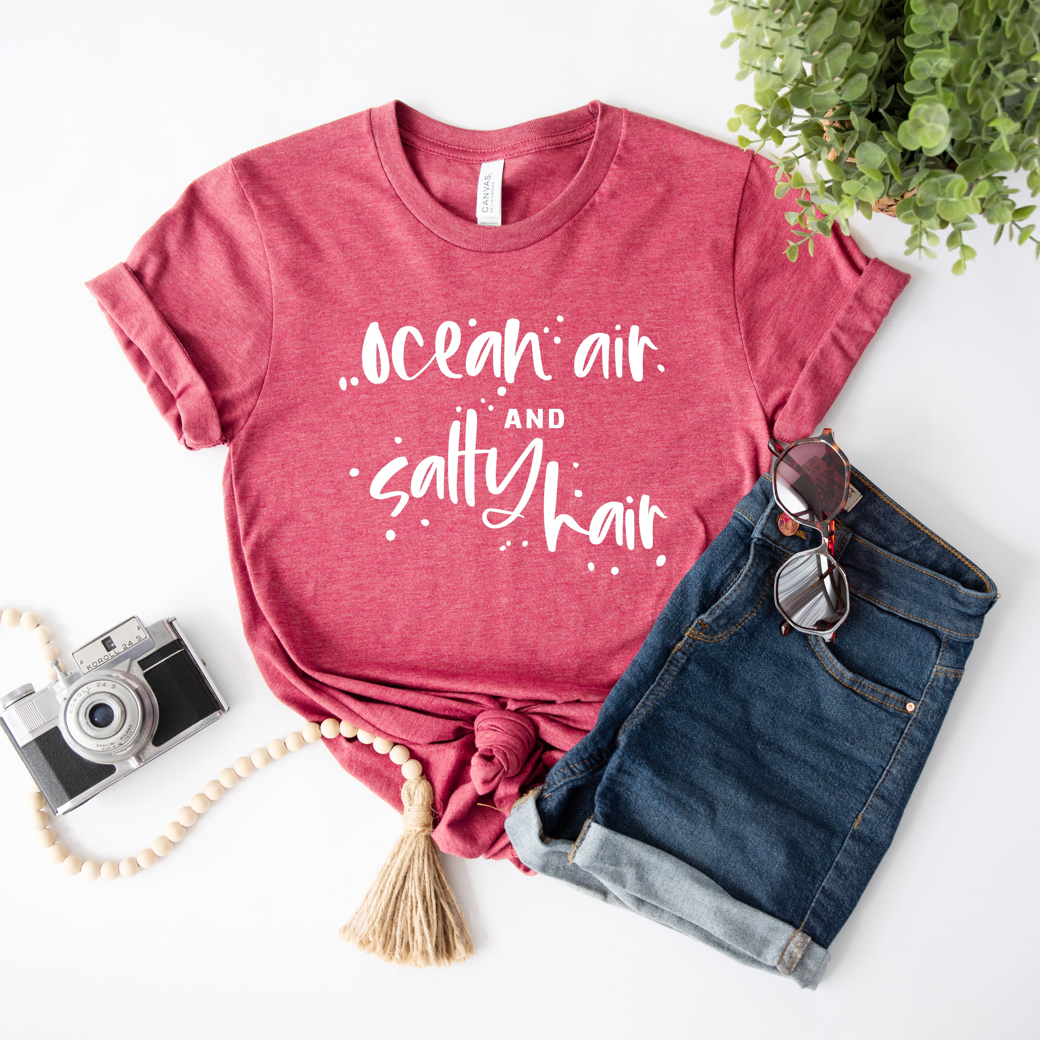 Ocean Air And Salty Hair | Short Sleeve Crew Neck