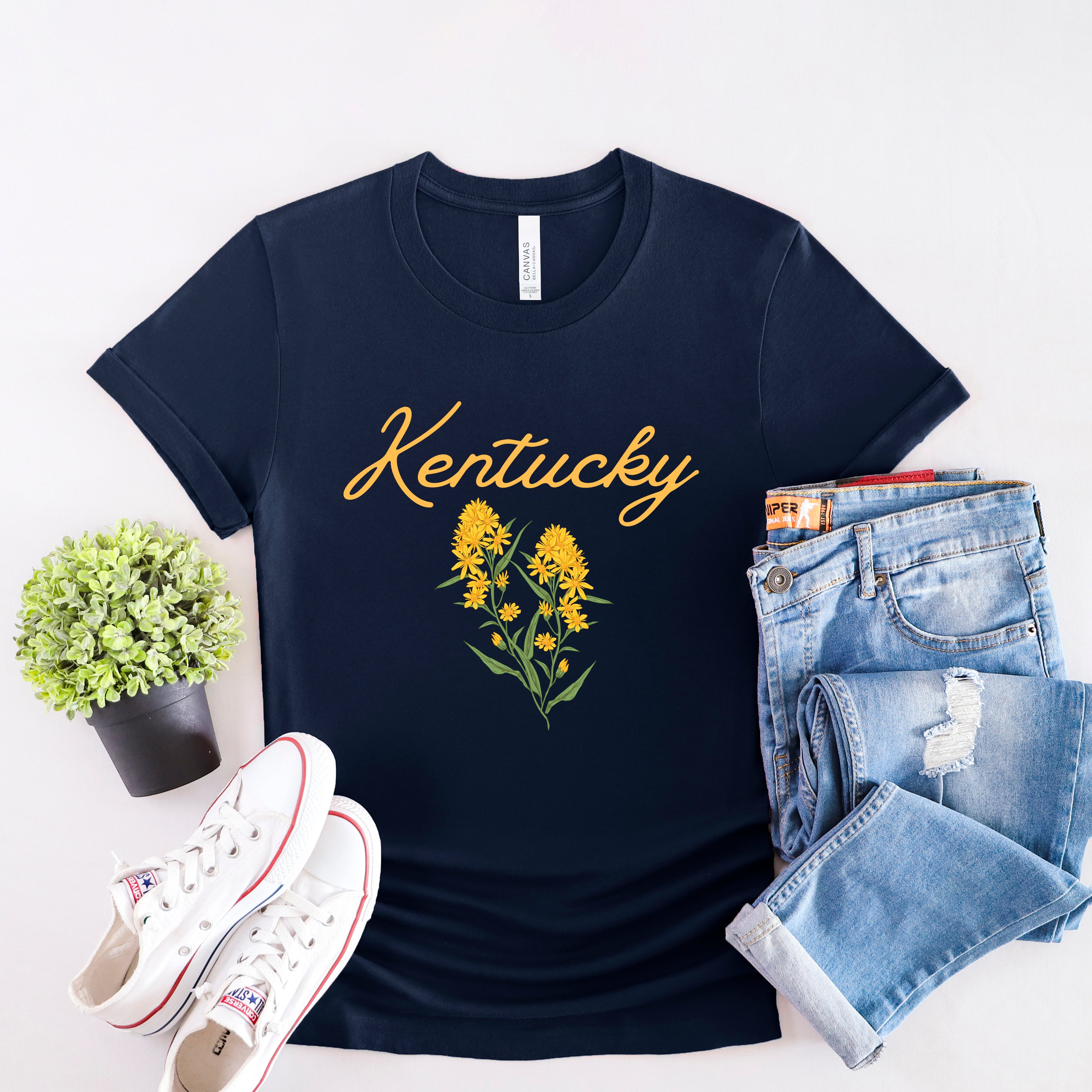 Kentucky Flower Colorful | Short Sleeve Graphic Tee
