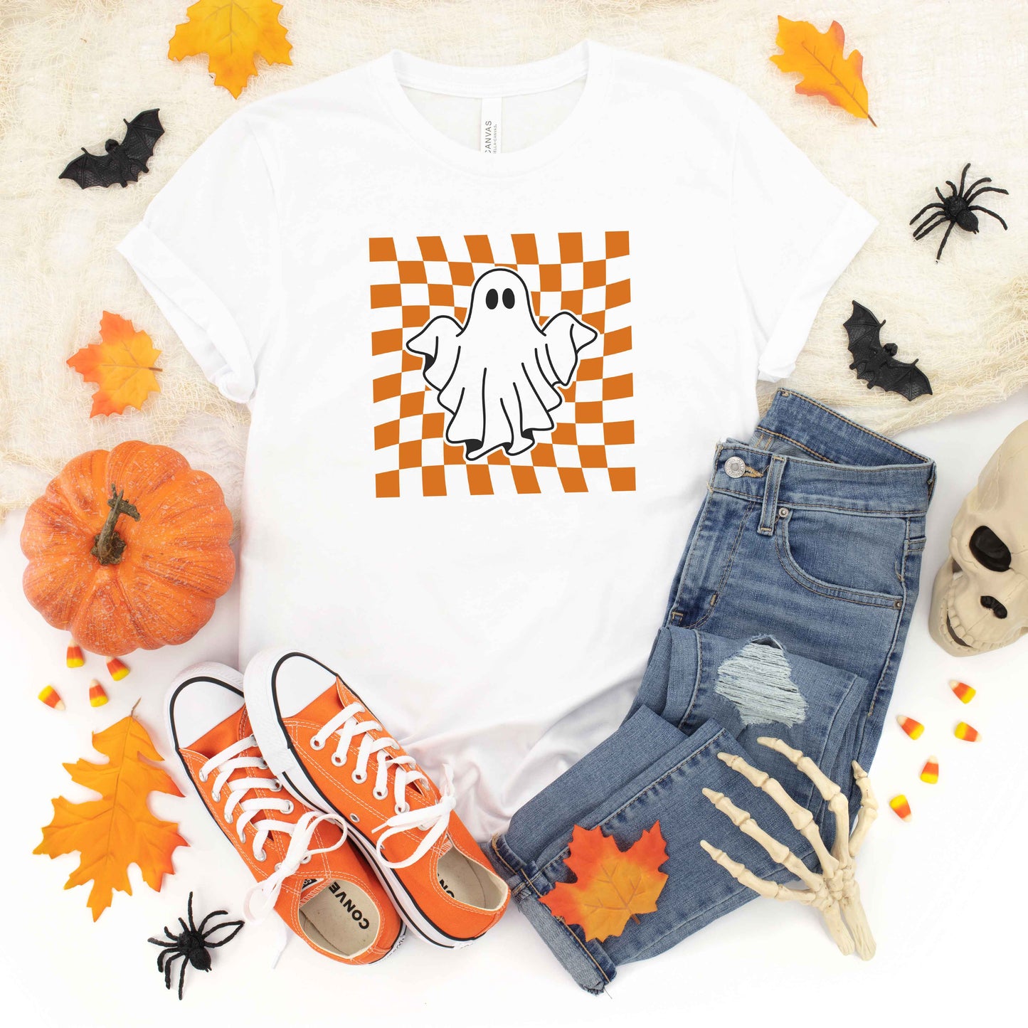Checkered Ghost | Short Sleeve Crew Neck