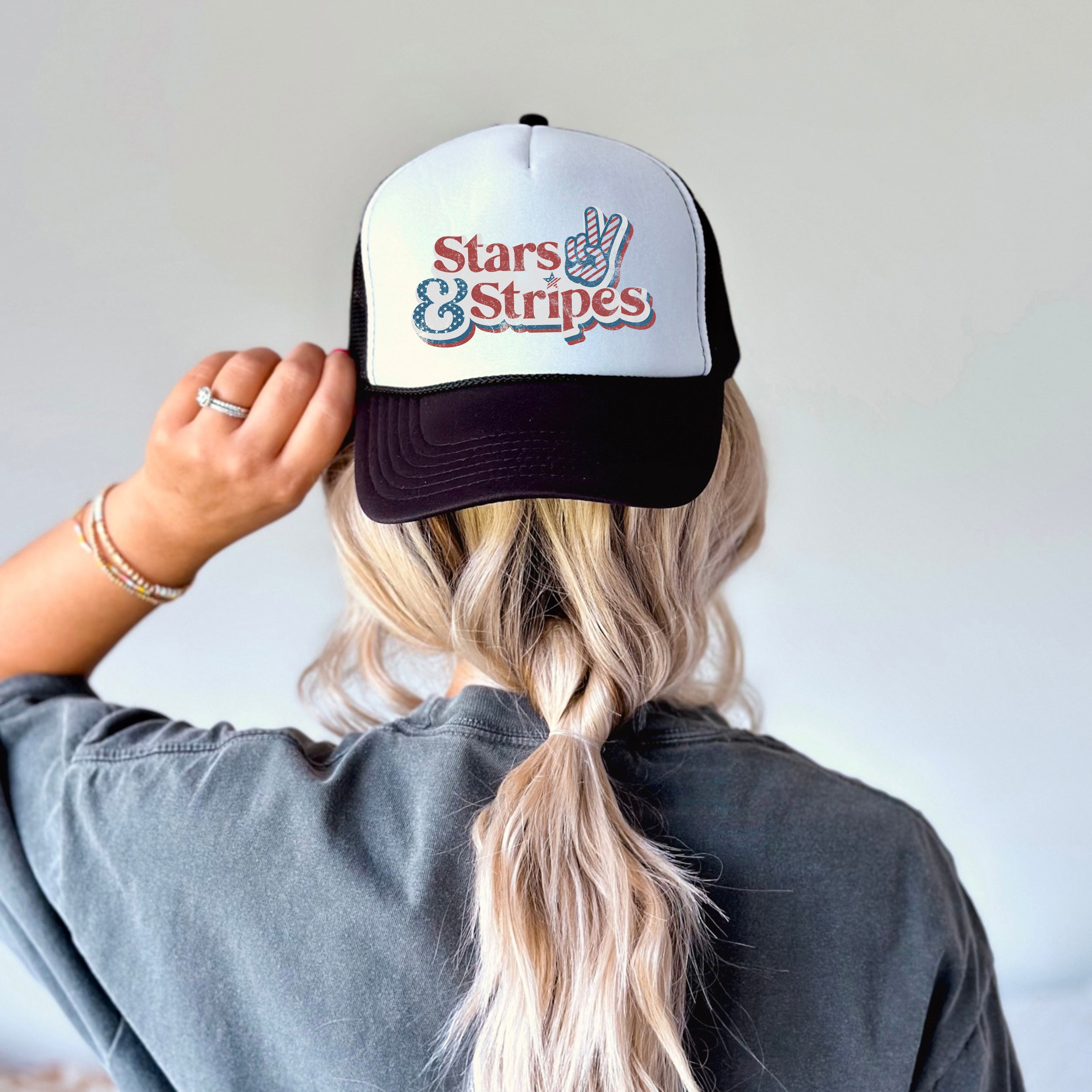 Stars And Stripes Distressed | Foam Trucker Hat