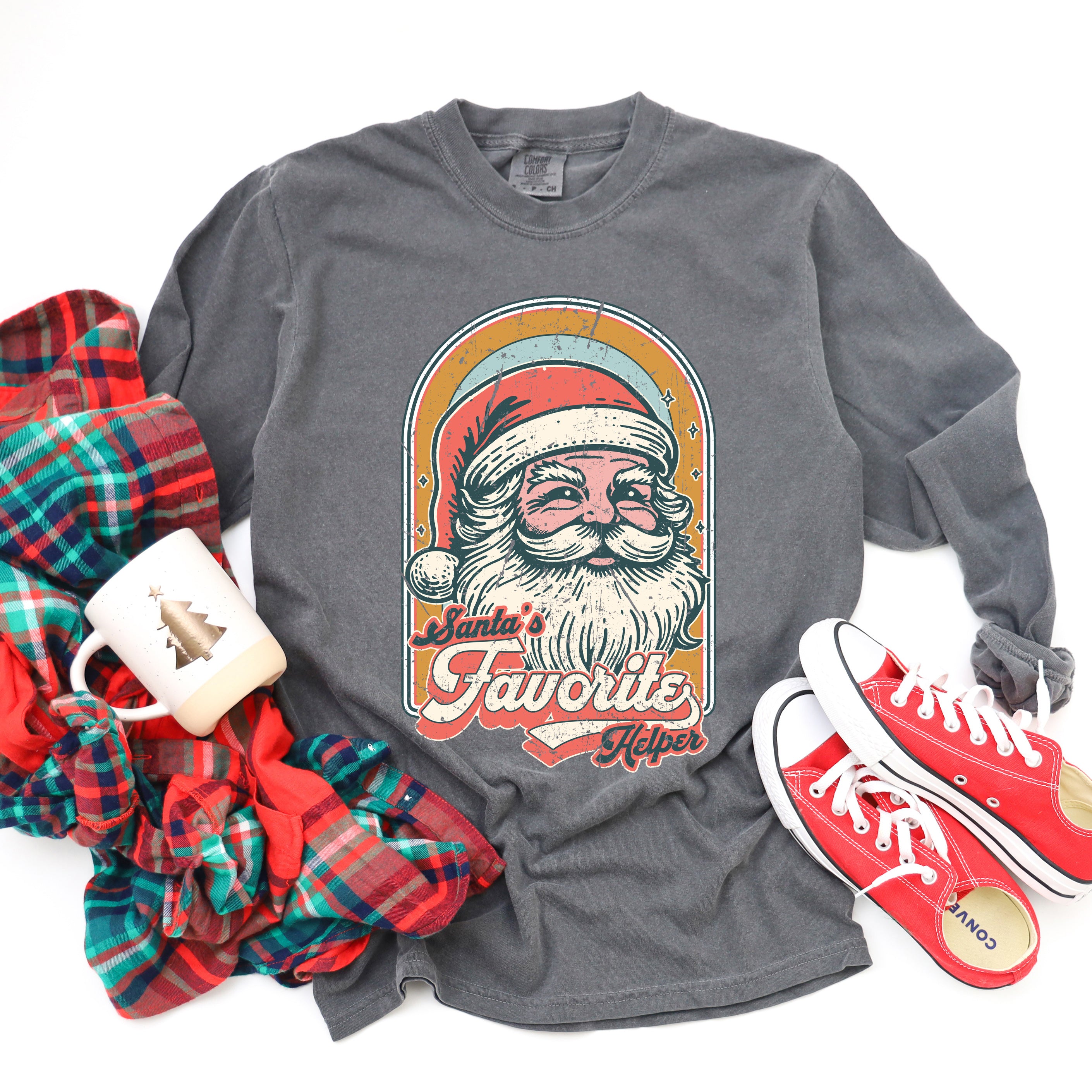 Santa's Favorite Helper | Garment Dyed Long Sleeve