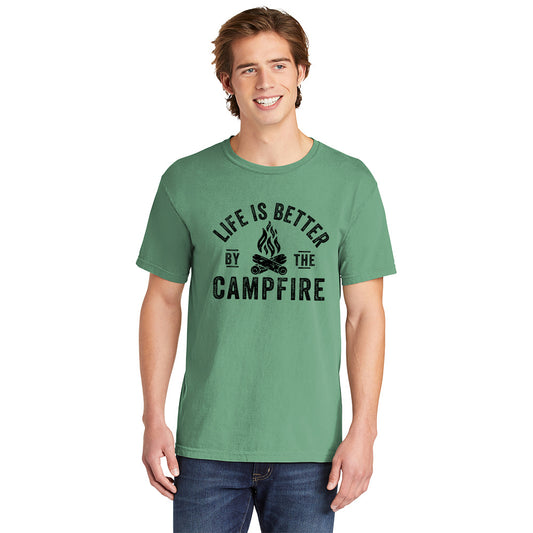 Life Is Better By The Campfire | Men's Garment Dyed Tee