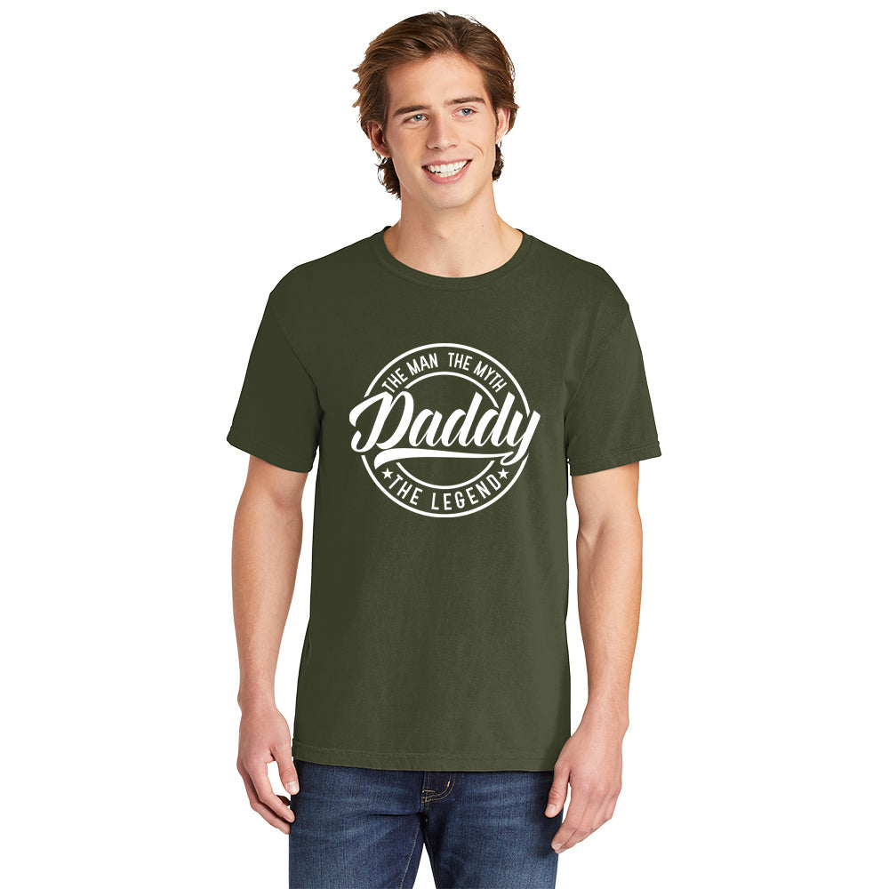 Daddy The Man The Myth | Men's Garment Dyed Tee