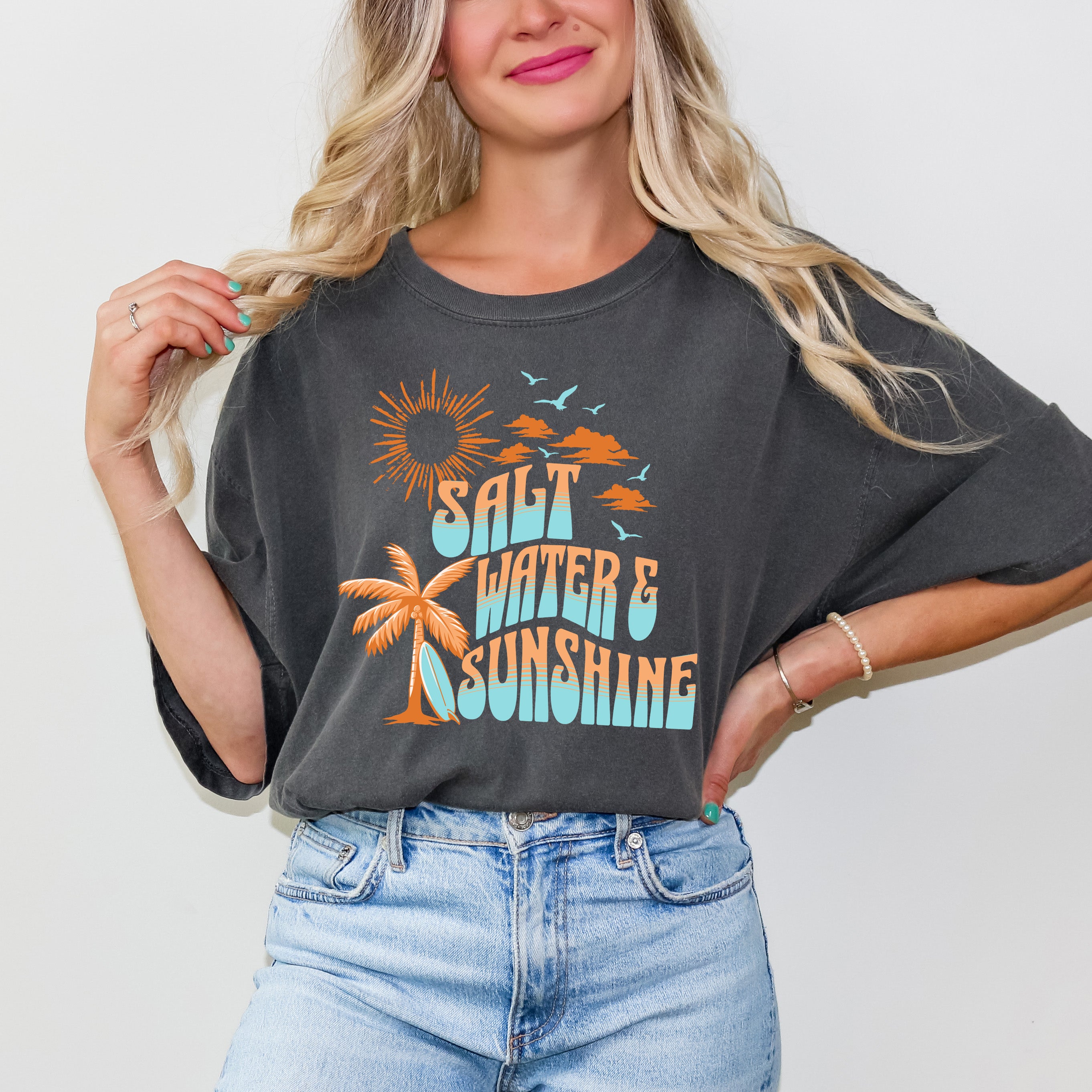 Salt Water And Sunshine | Garment Dyed Short Sleeve Tee