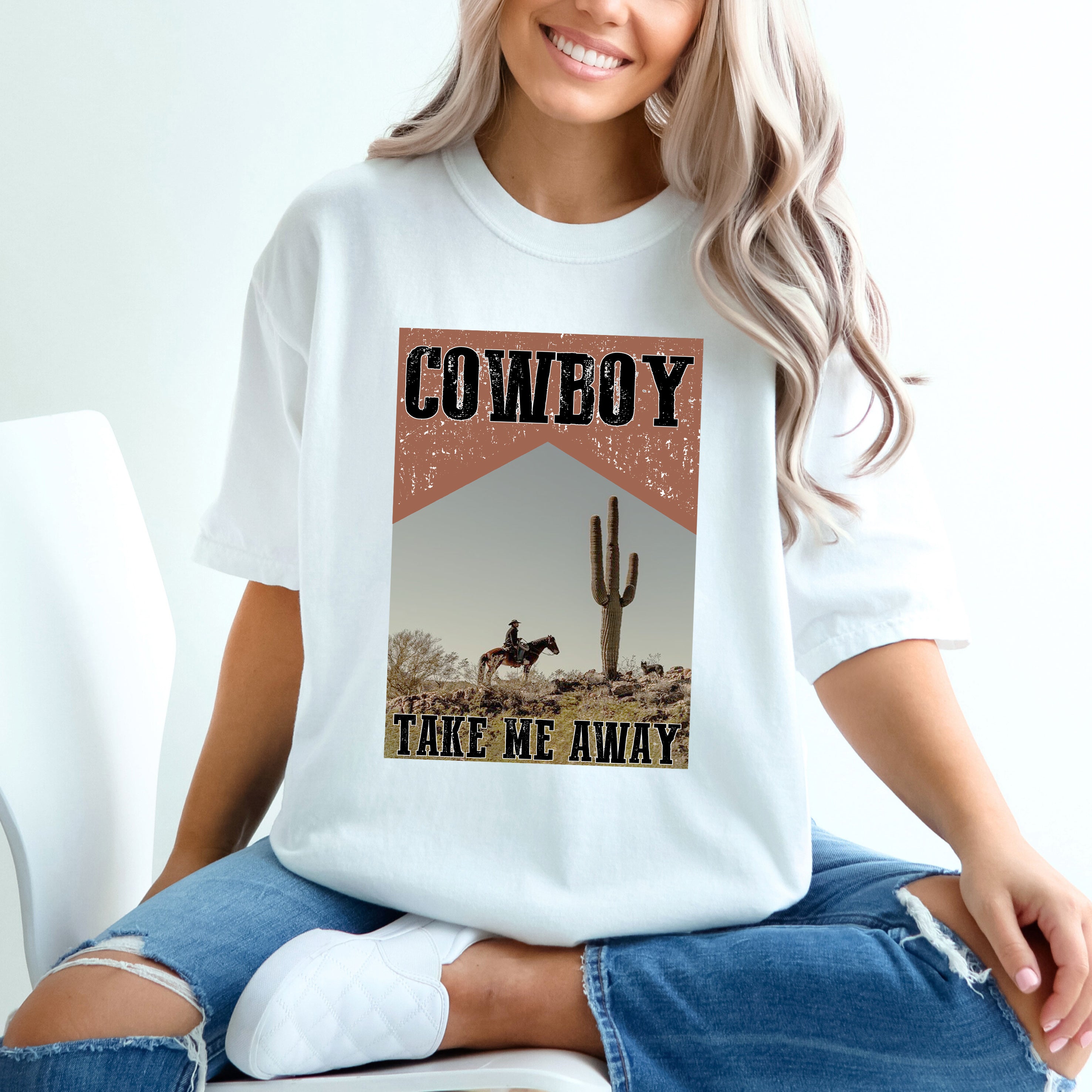 Cowboy Take Me Away Desert | Garment Dyed Tee