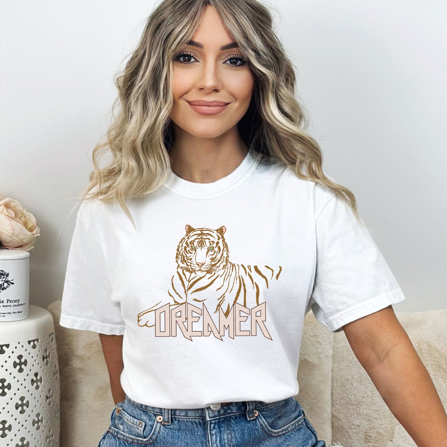Dreamer Tiger | Garment Dyed Short Sleeve Tee