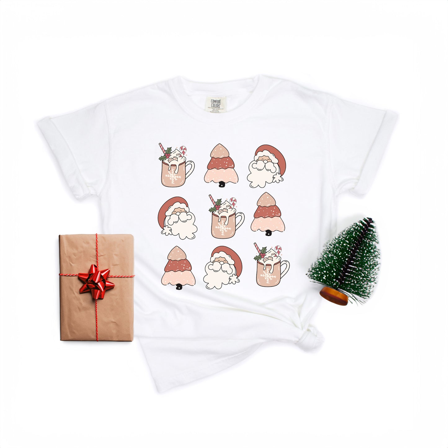 Santa Tree Mug Chart | Garment Dyed Tee
