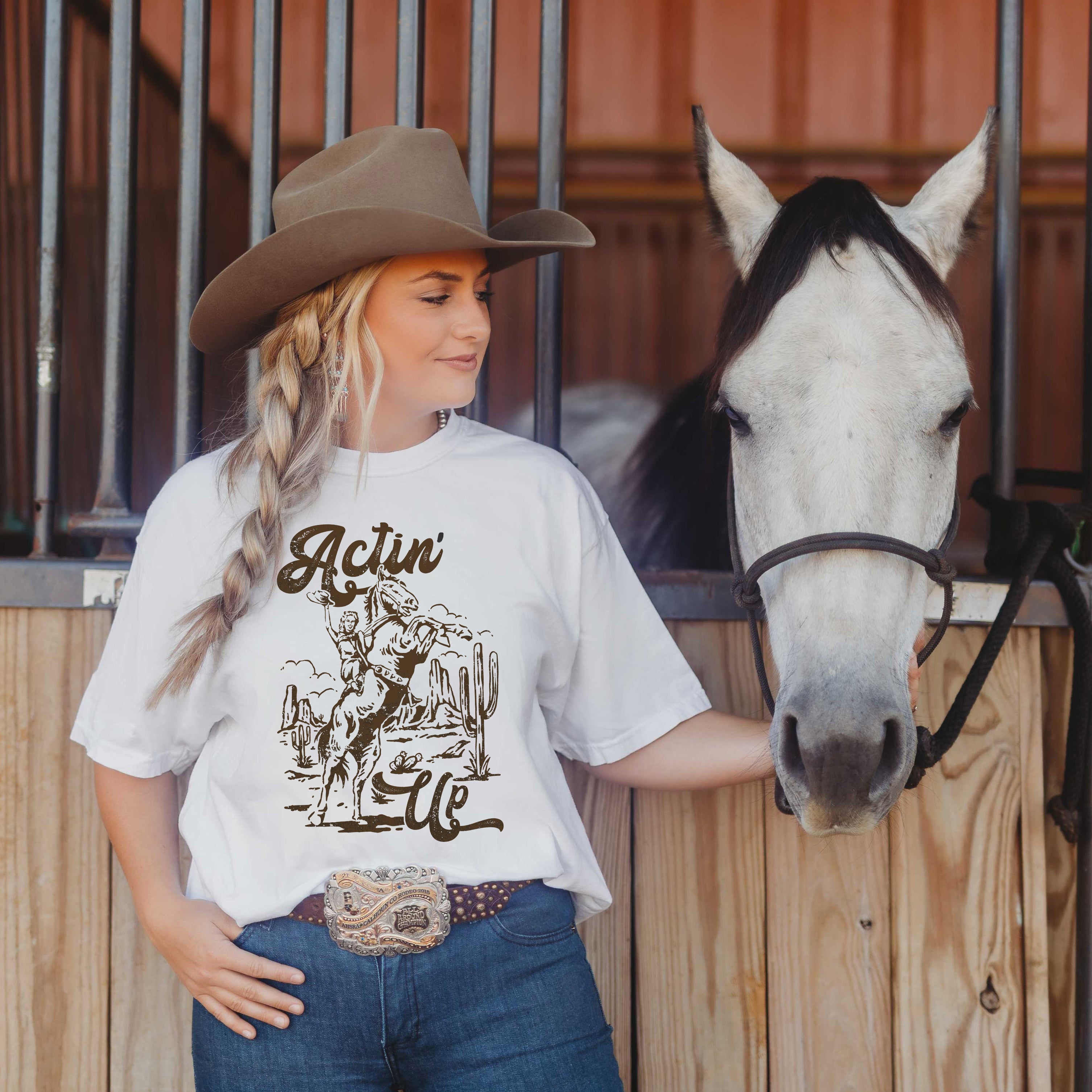 Actin' Up Horse | Garment Dyed Tee