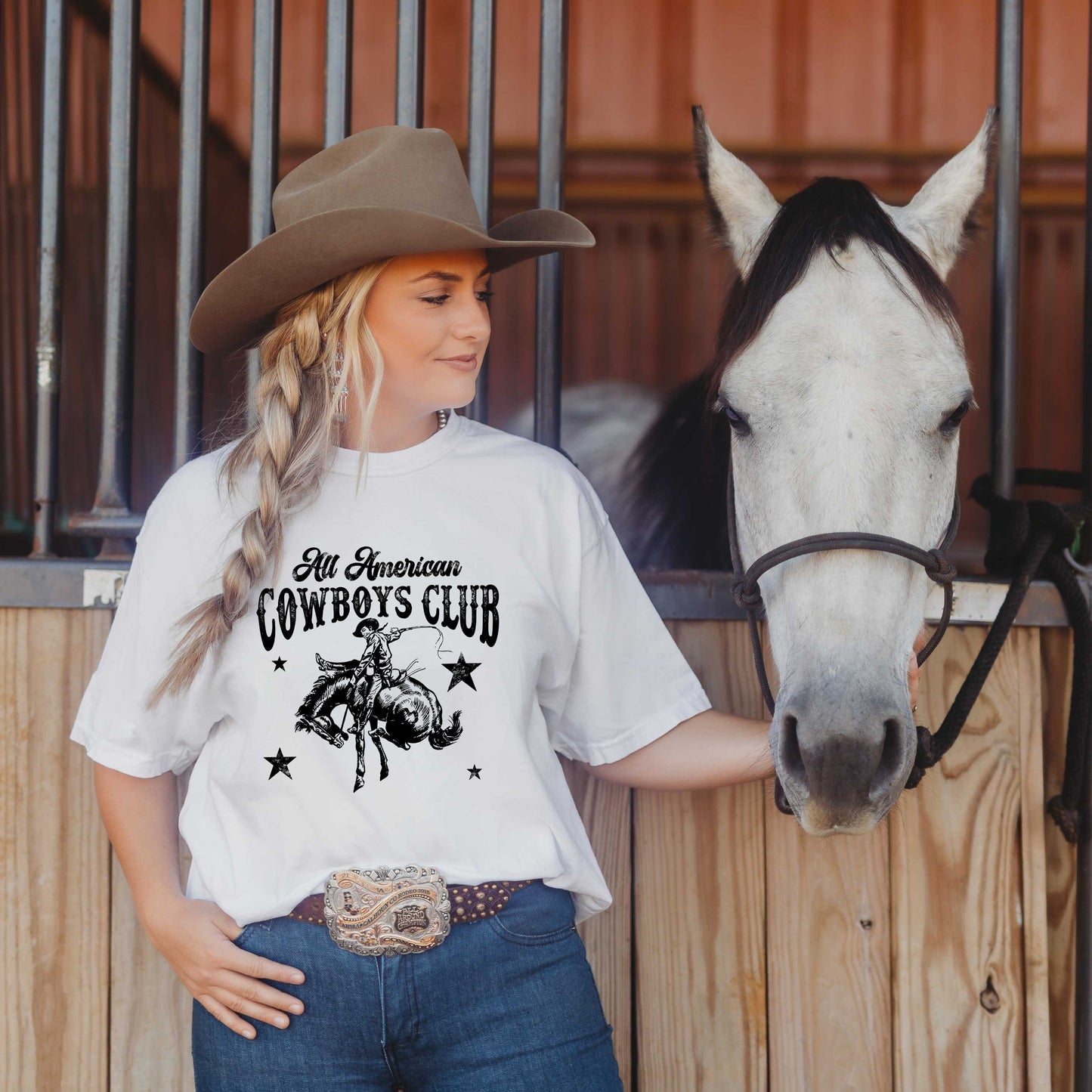 All American Cowboys Club | Garment Dyed Short Sleeve Tee