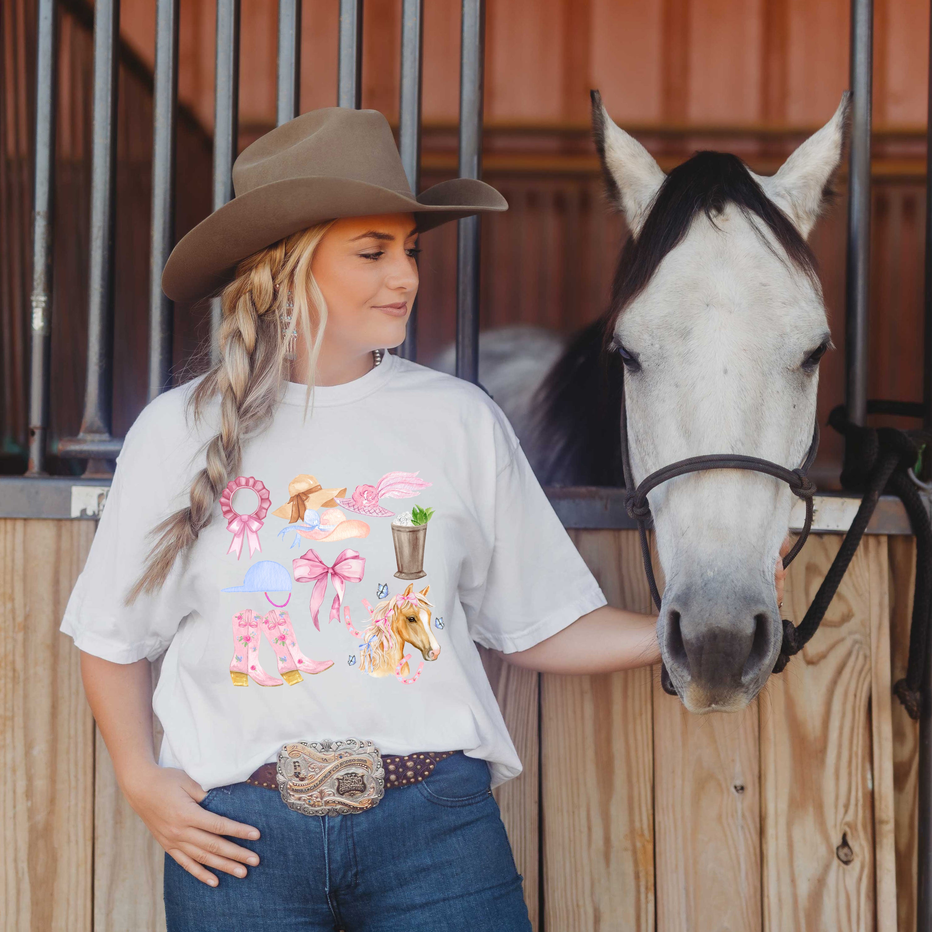 Coquette Kentucky Derby Collage | Garment Dyed Tee