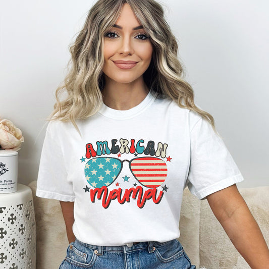 American Mama Sunglasses | Garment Dyed Short Sleeve Tee