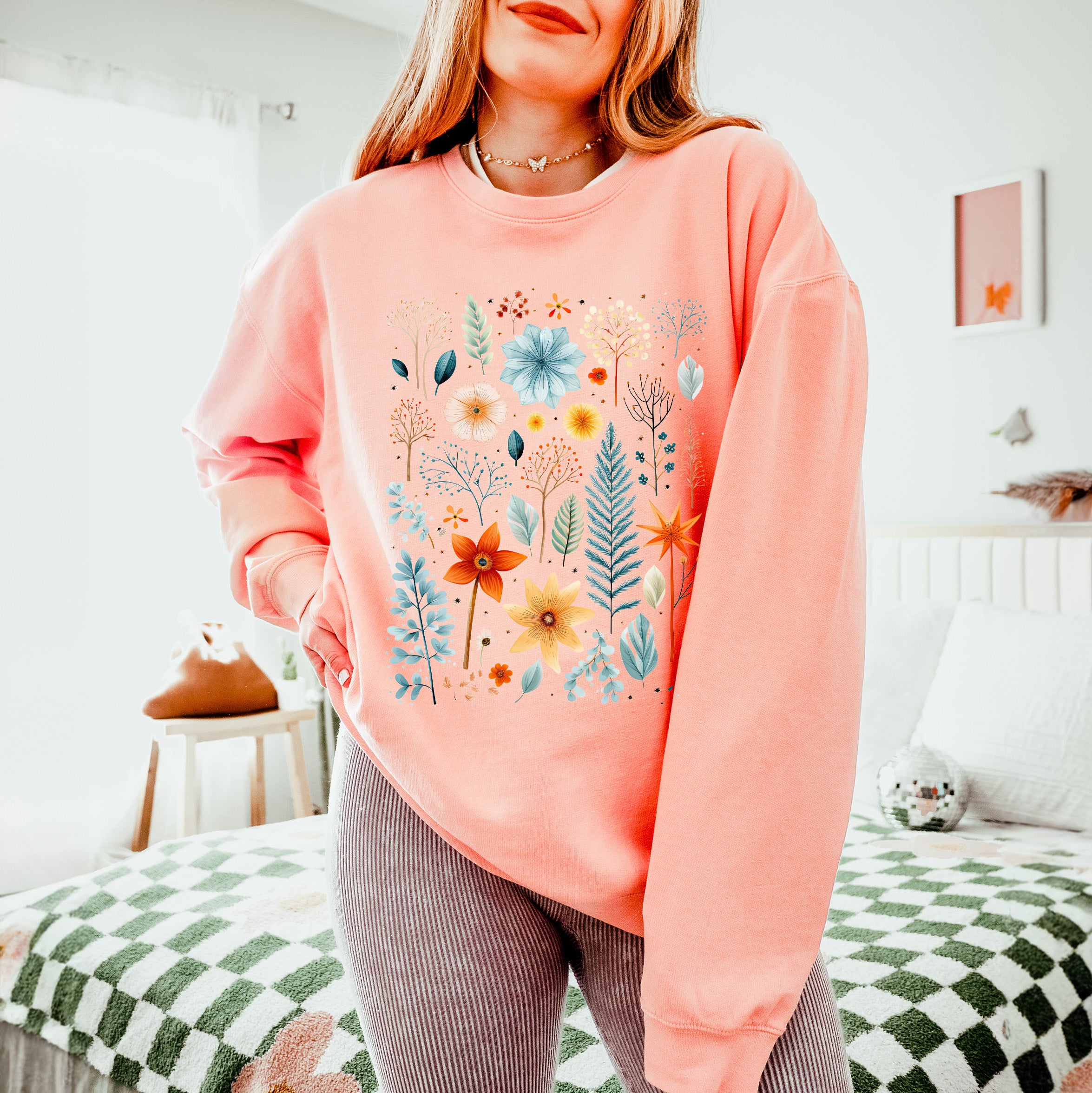 Winter Floral | Lightweight Garment Dyed Sweatshirt