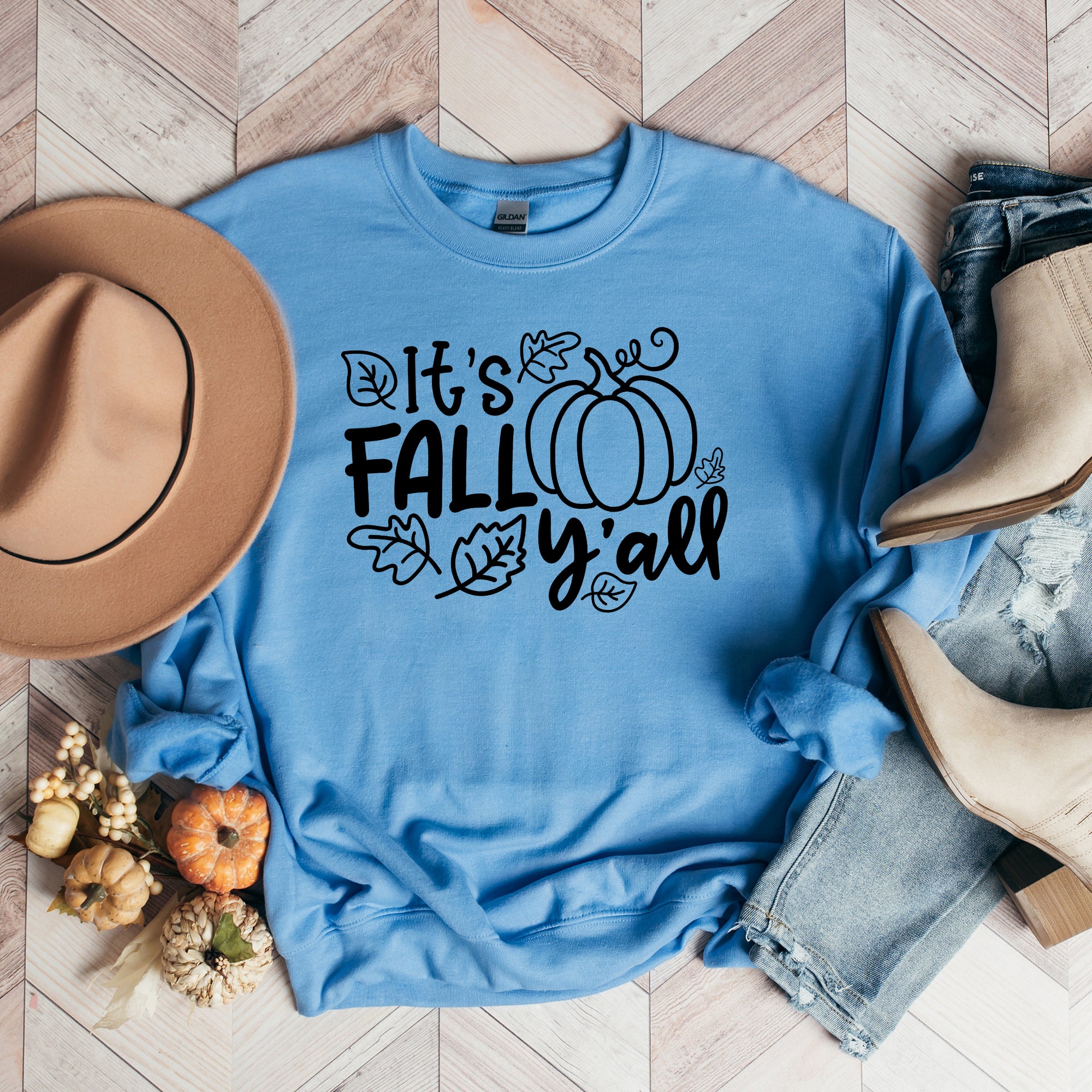 It's Fall Y'all Leaves | Sweatshirt