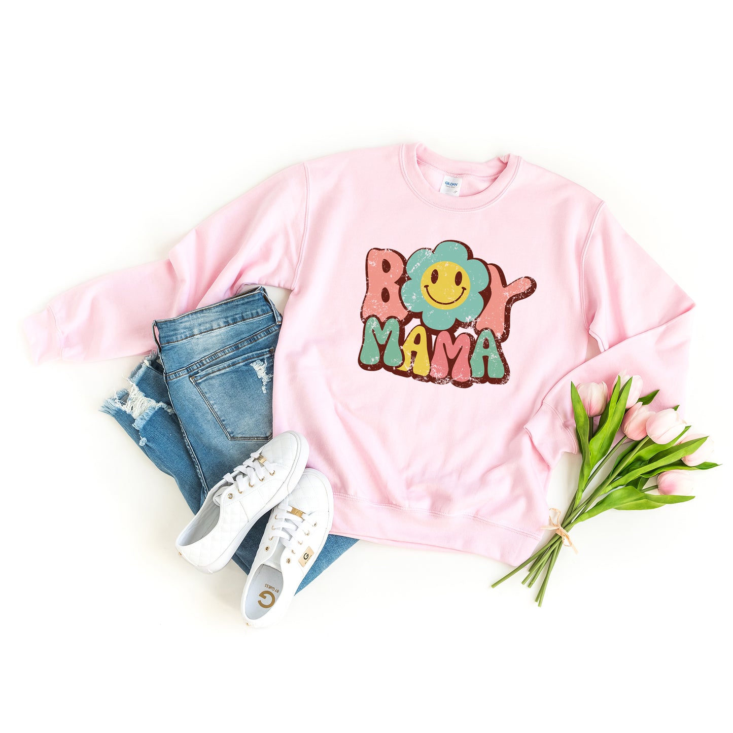Boy Mama Flower | Sweatshirt