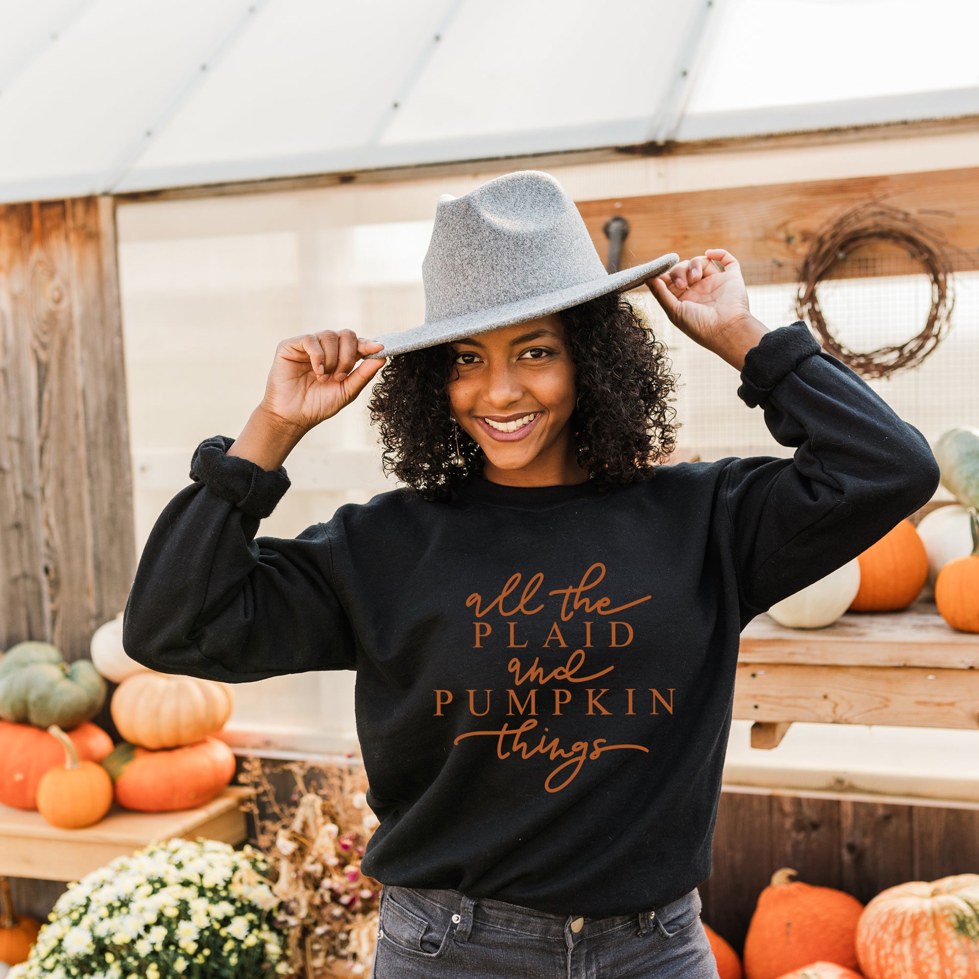 All the Plaid and Pumpkin Things | Sweatshirt