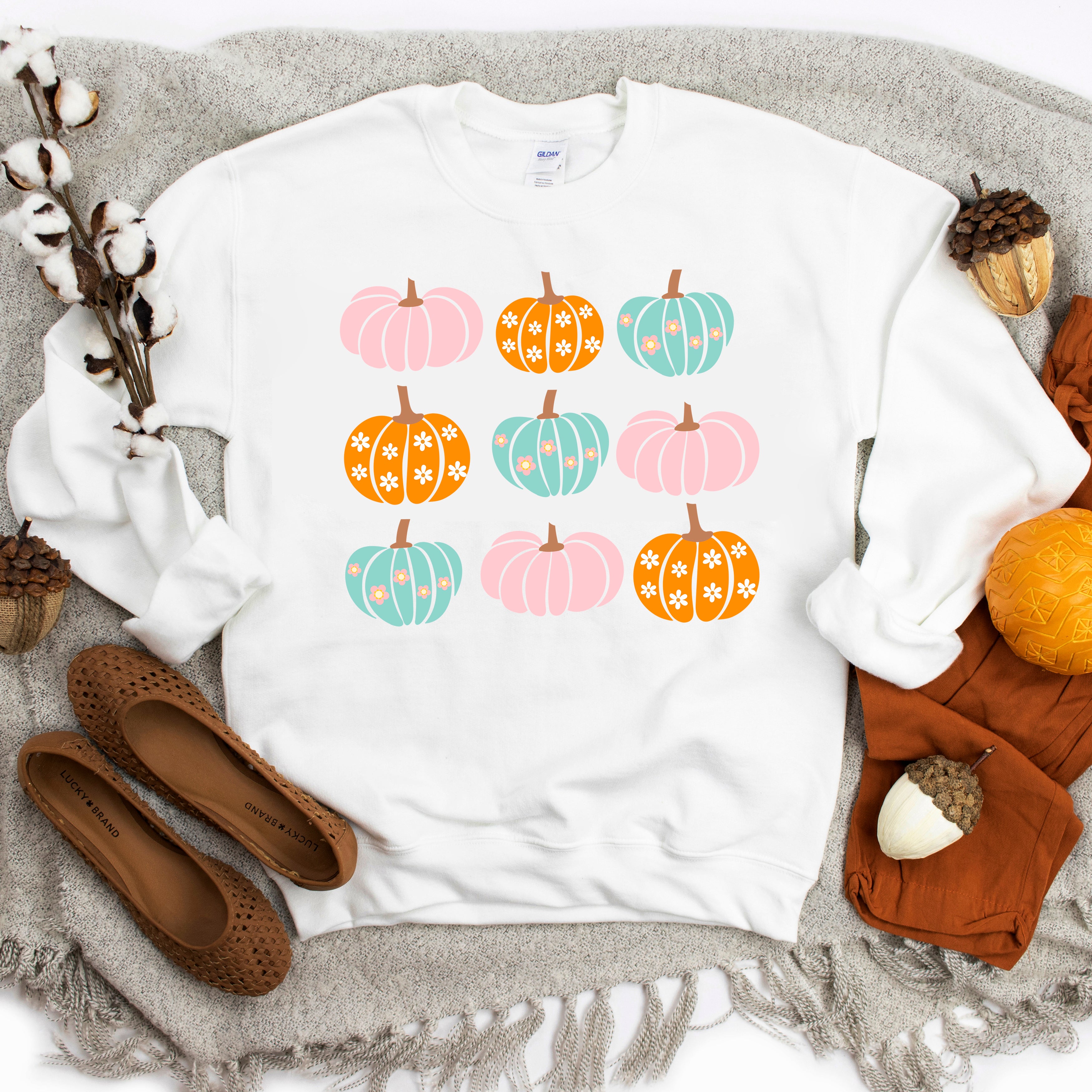 Floral Pumpkins Chart | Sweatshirt