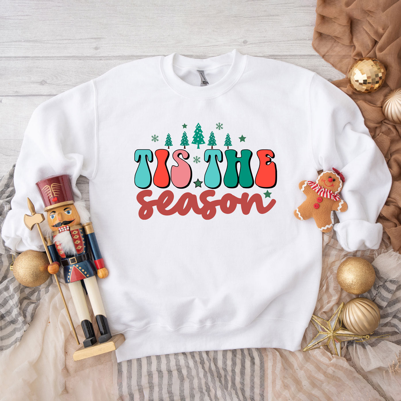 Retro Tis The Season Trees | Sweatshirt